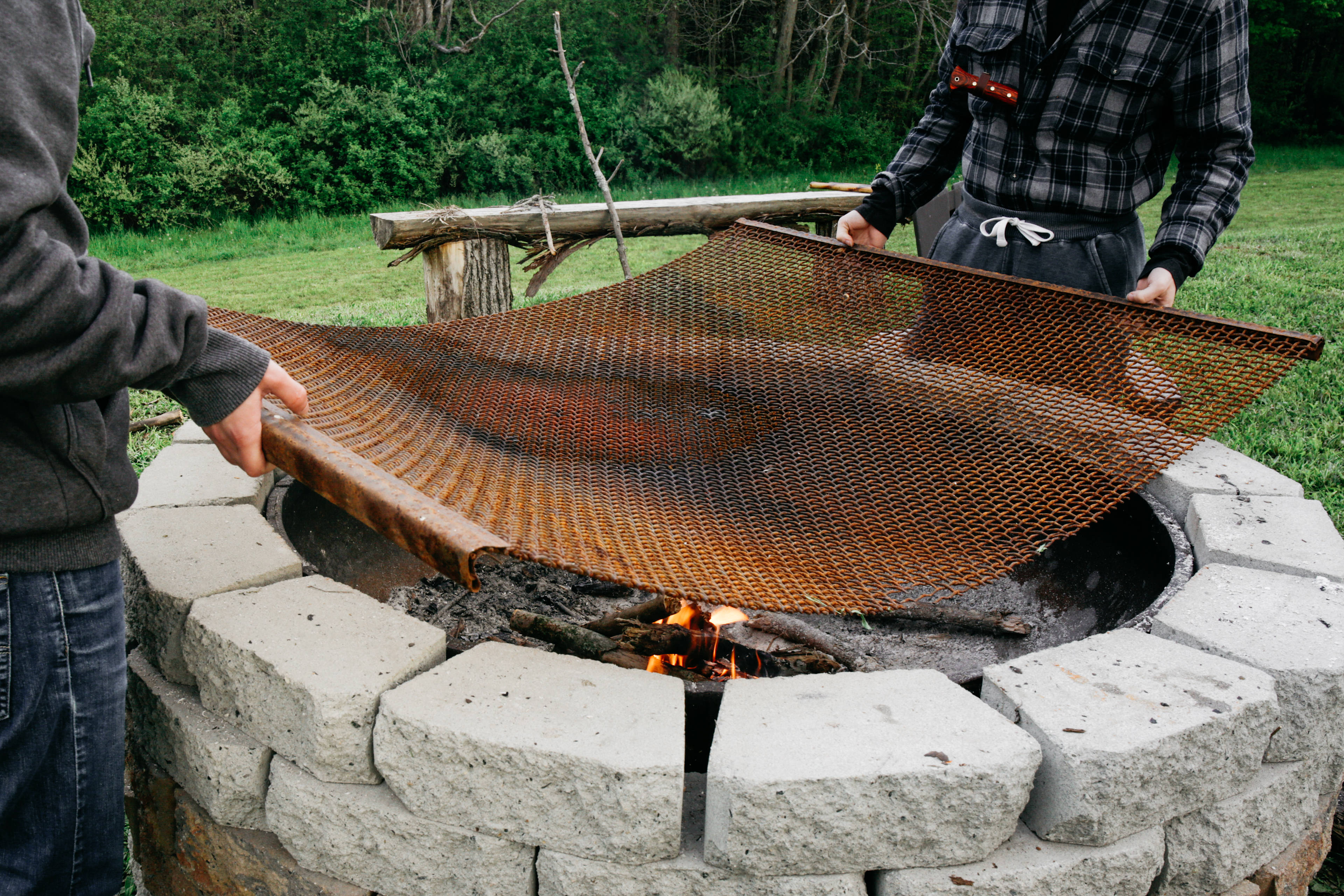 A cooking grate is available for the fire pit at site 4.