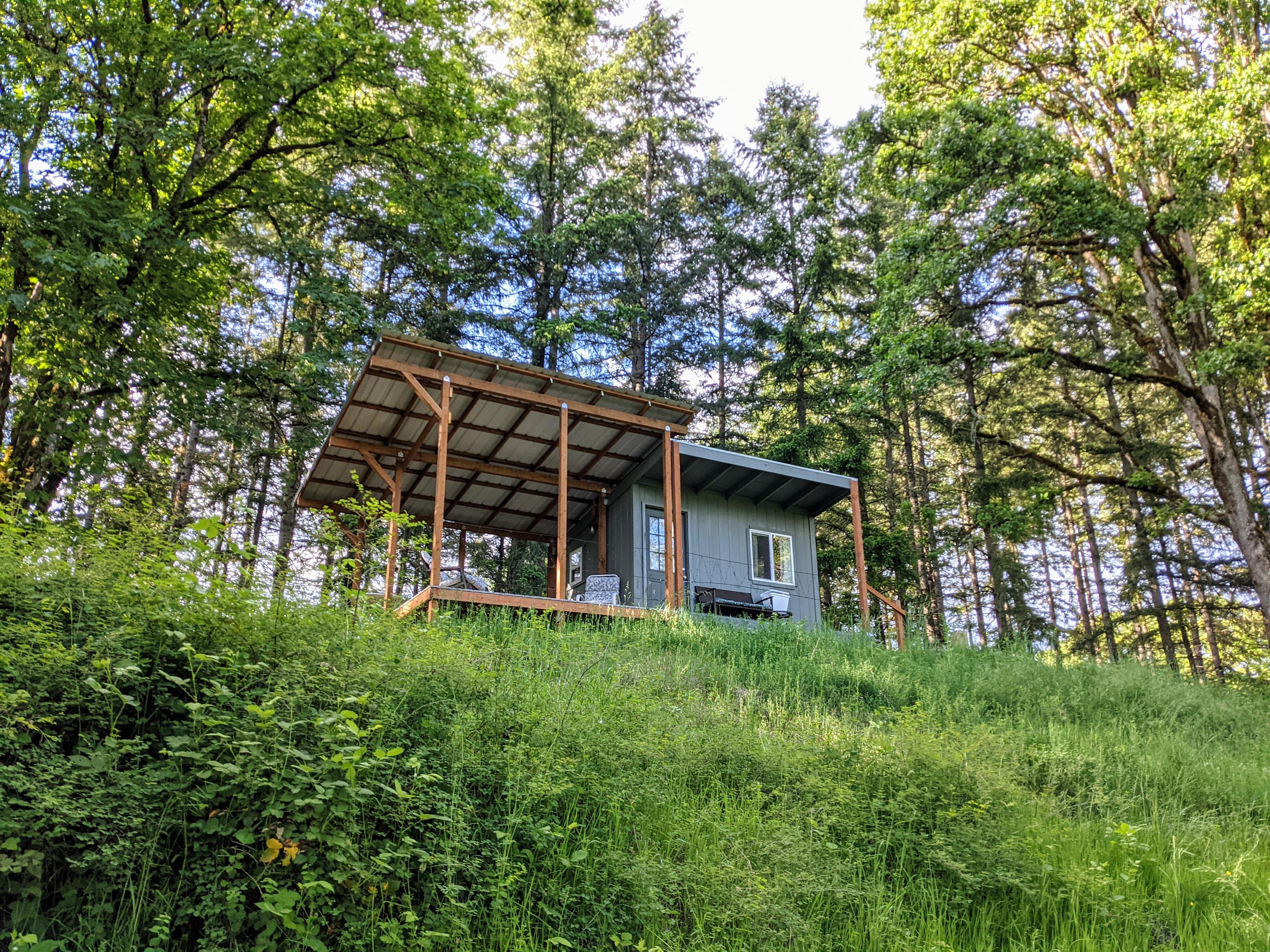 Creekside camping with showers