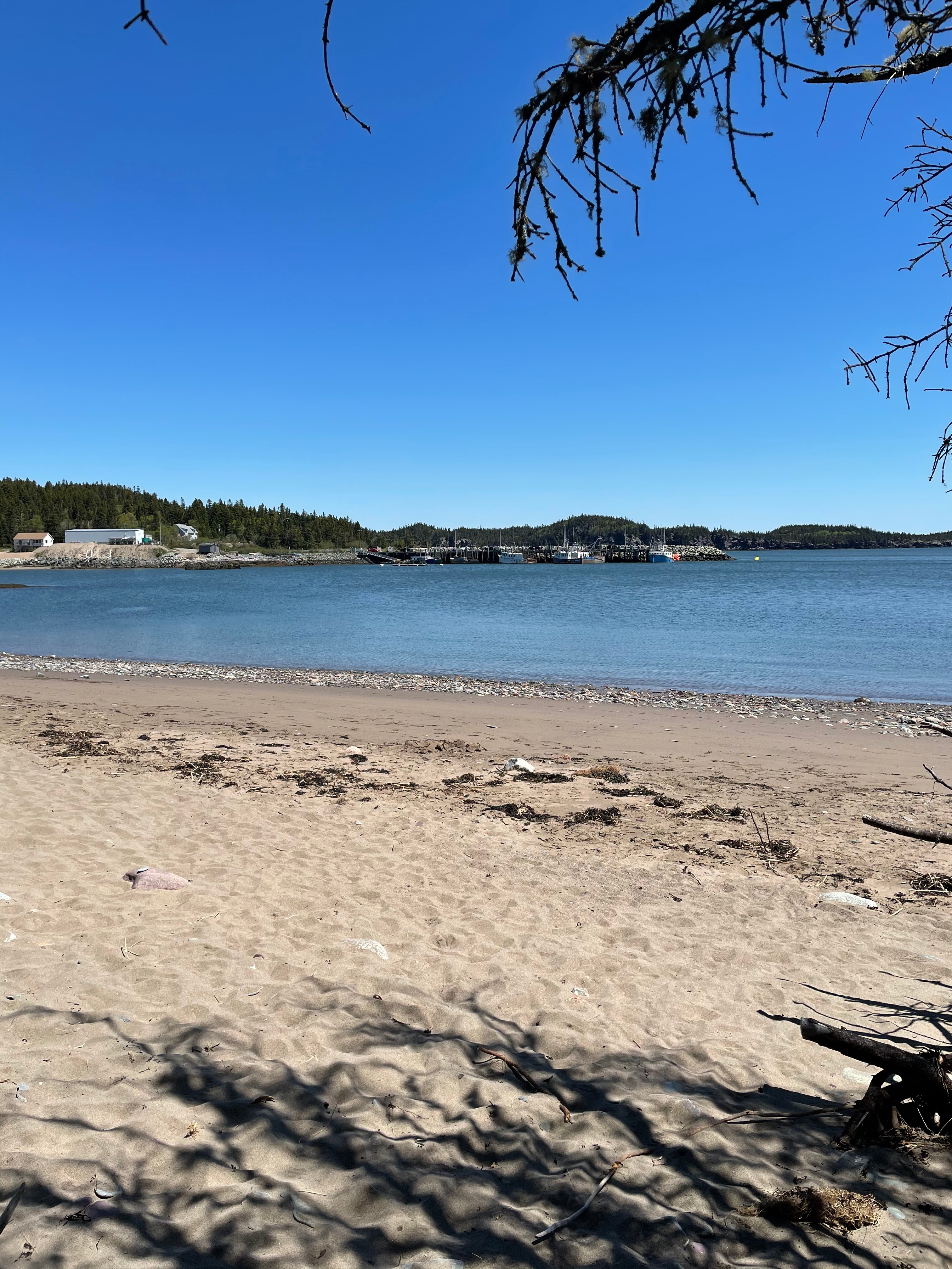 Beach behind the church