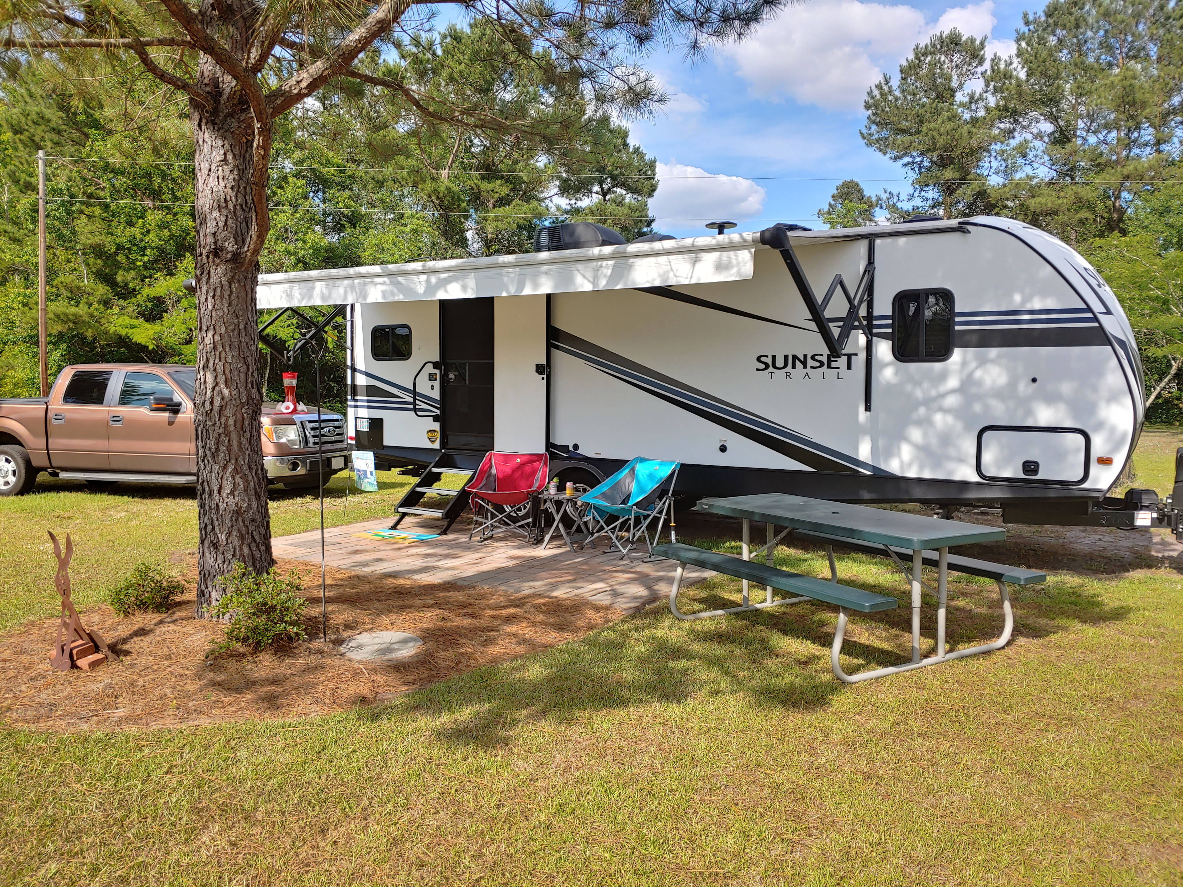 Our site includes a paver patio and a picnic table