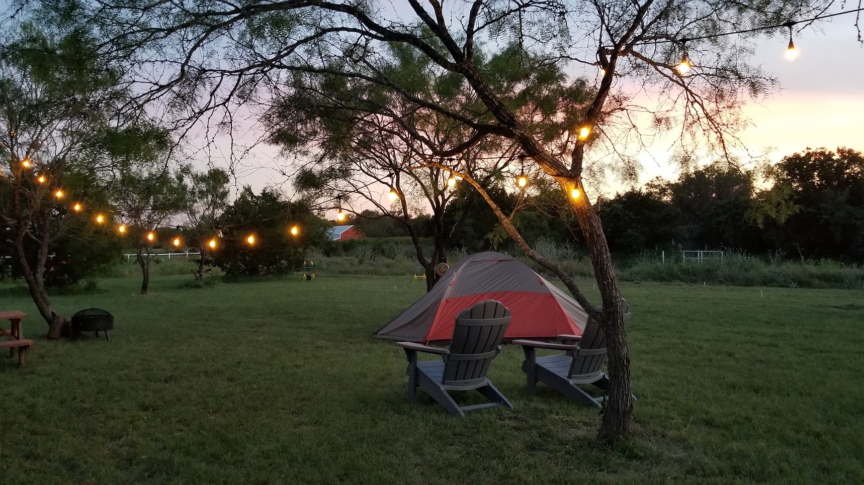 Our tent and sleeping gear is the only thing we had to bring - everything else is so nicely set up. 