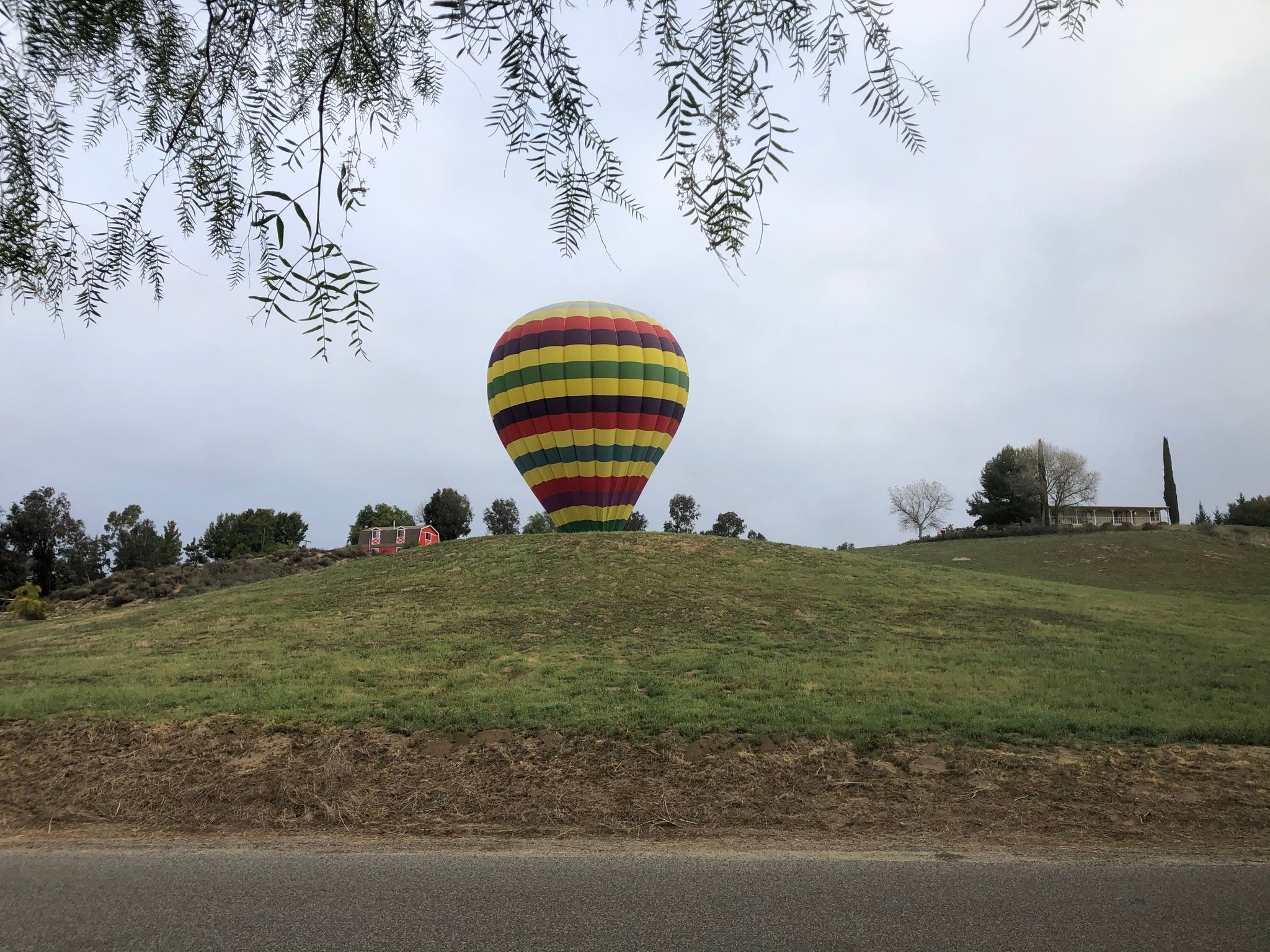 Landing across the street.