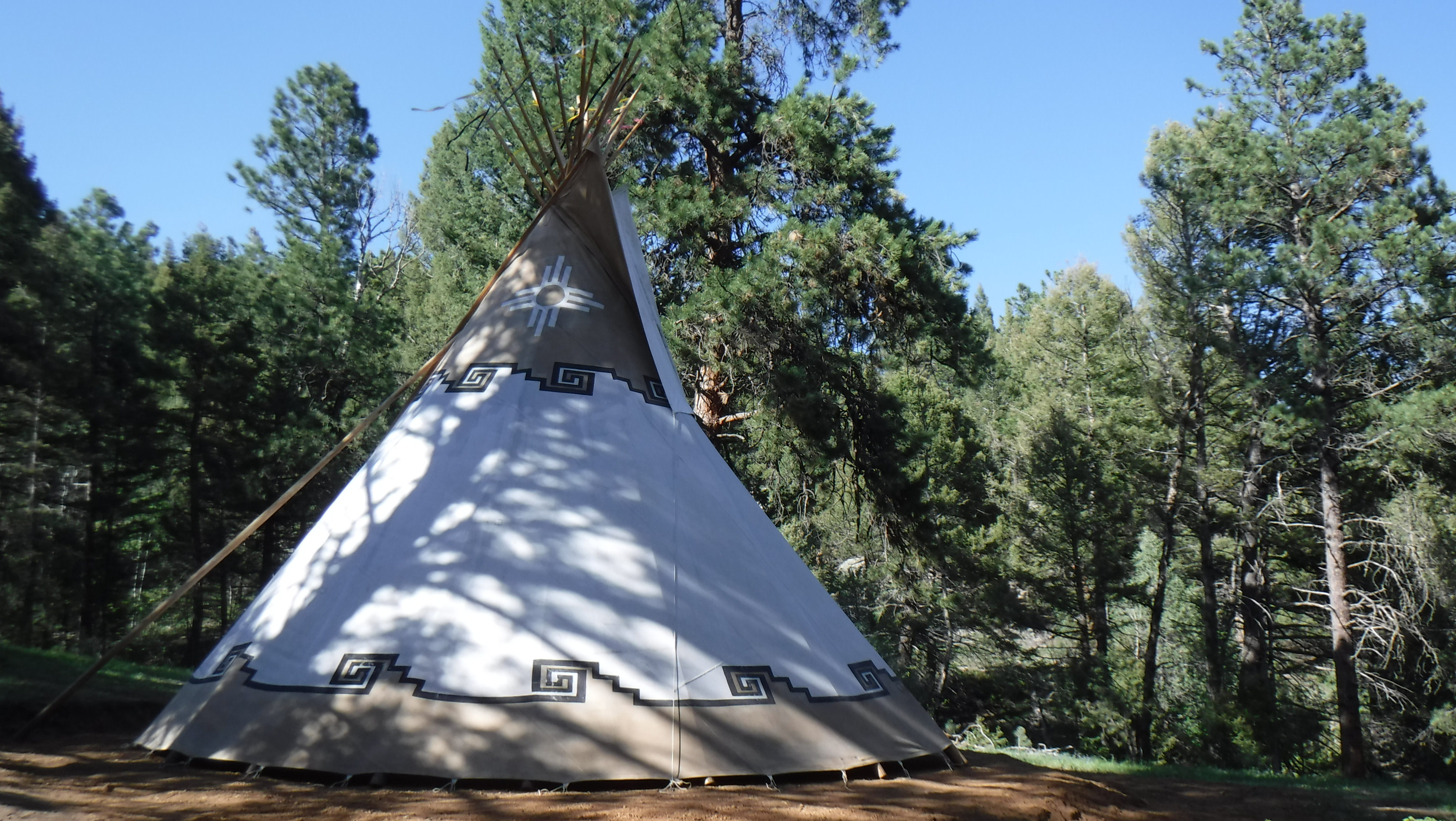 Evening shadows on the Tava Lodge.