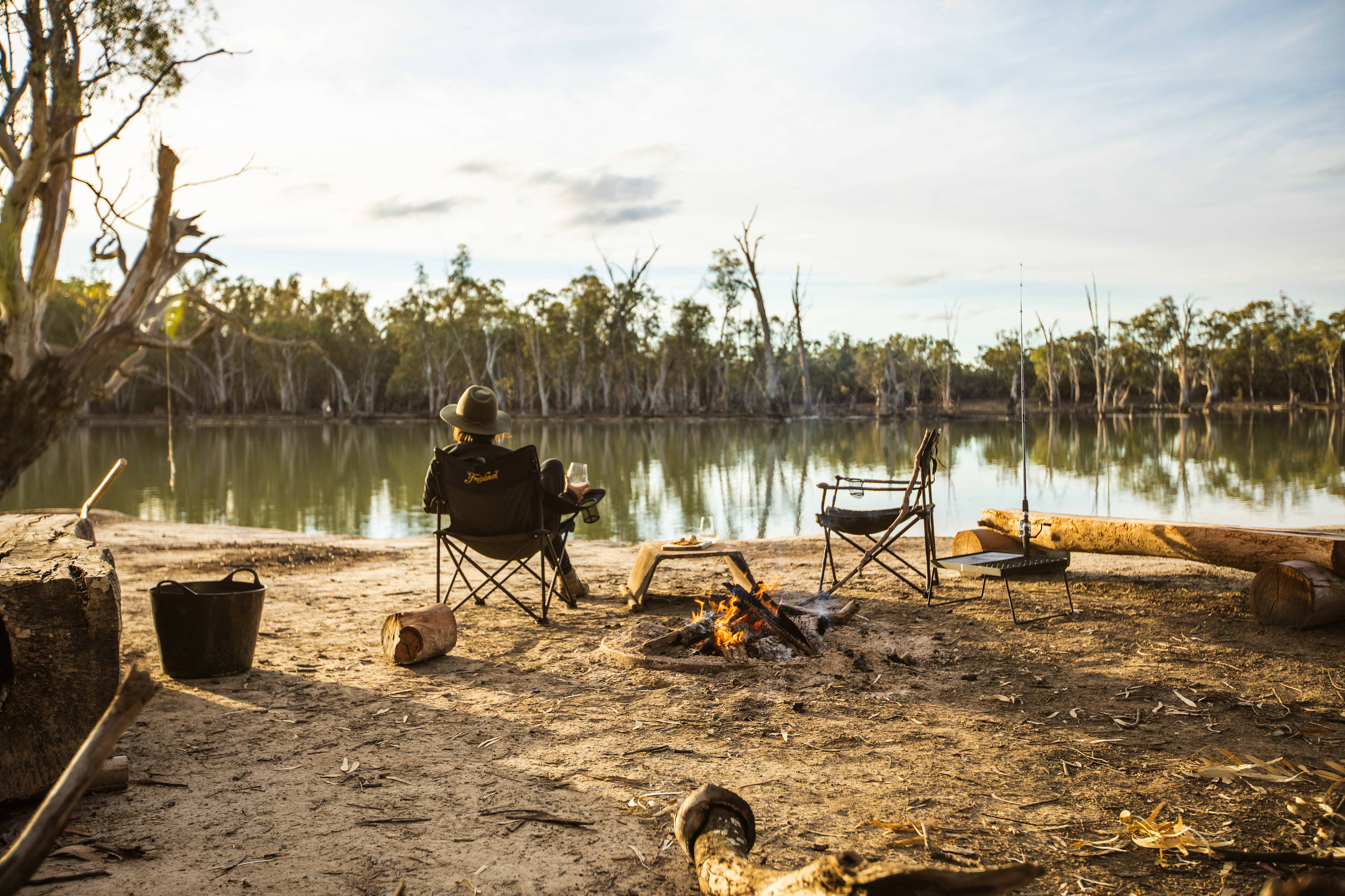 Winter day fire, enjoying the bird show.