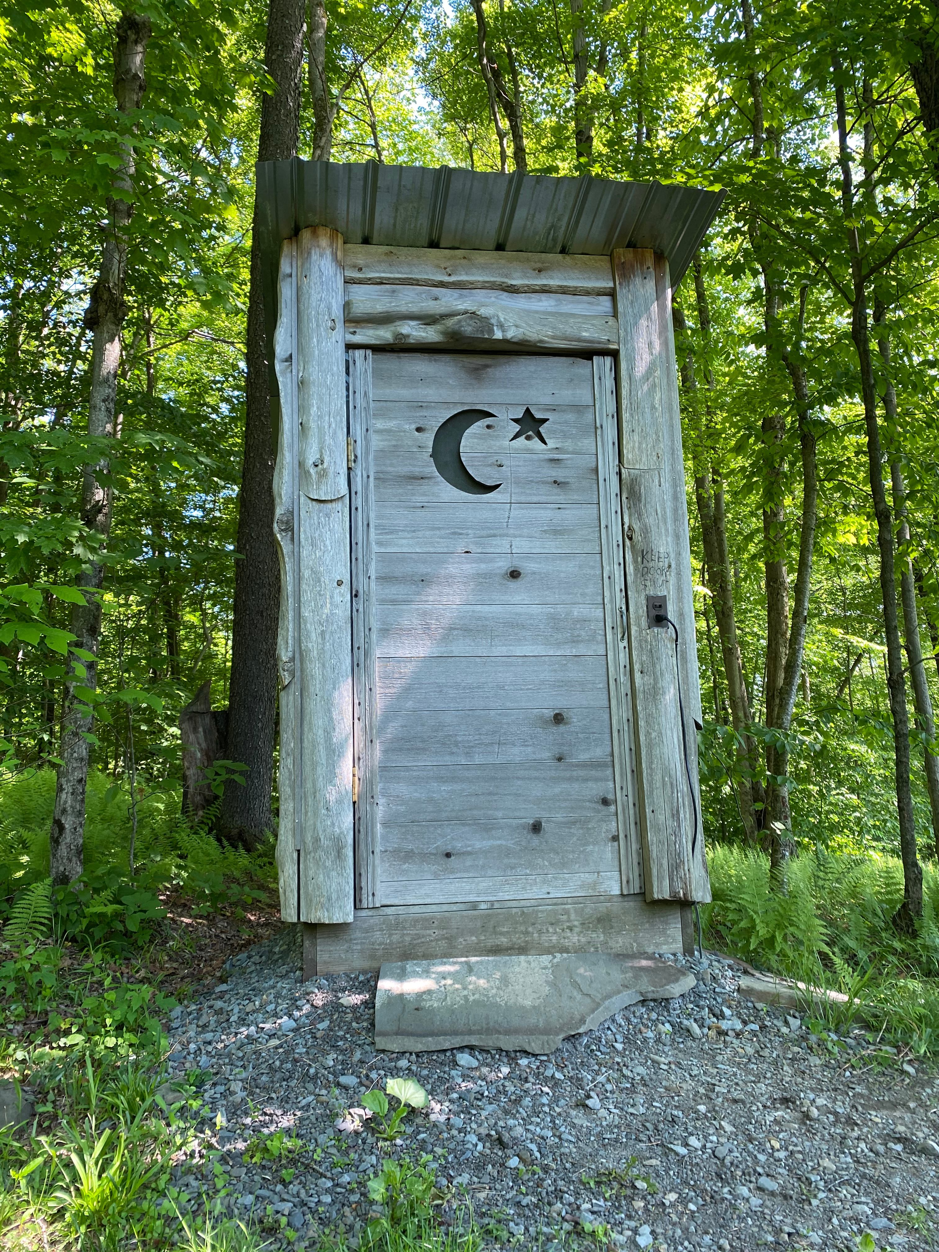 Picturesque outhouse! Felt like we were in a storybook. 