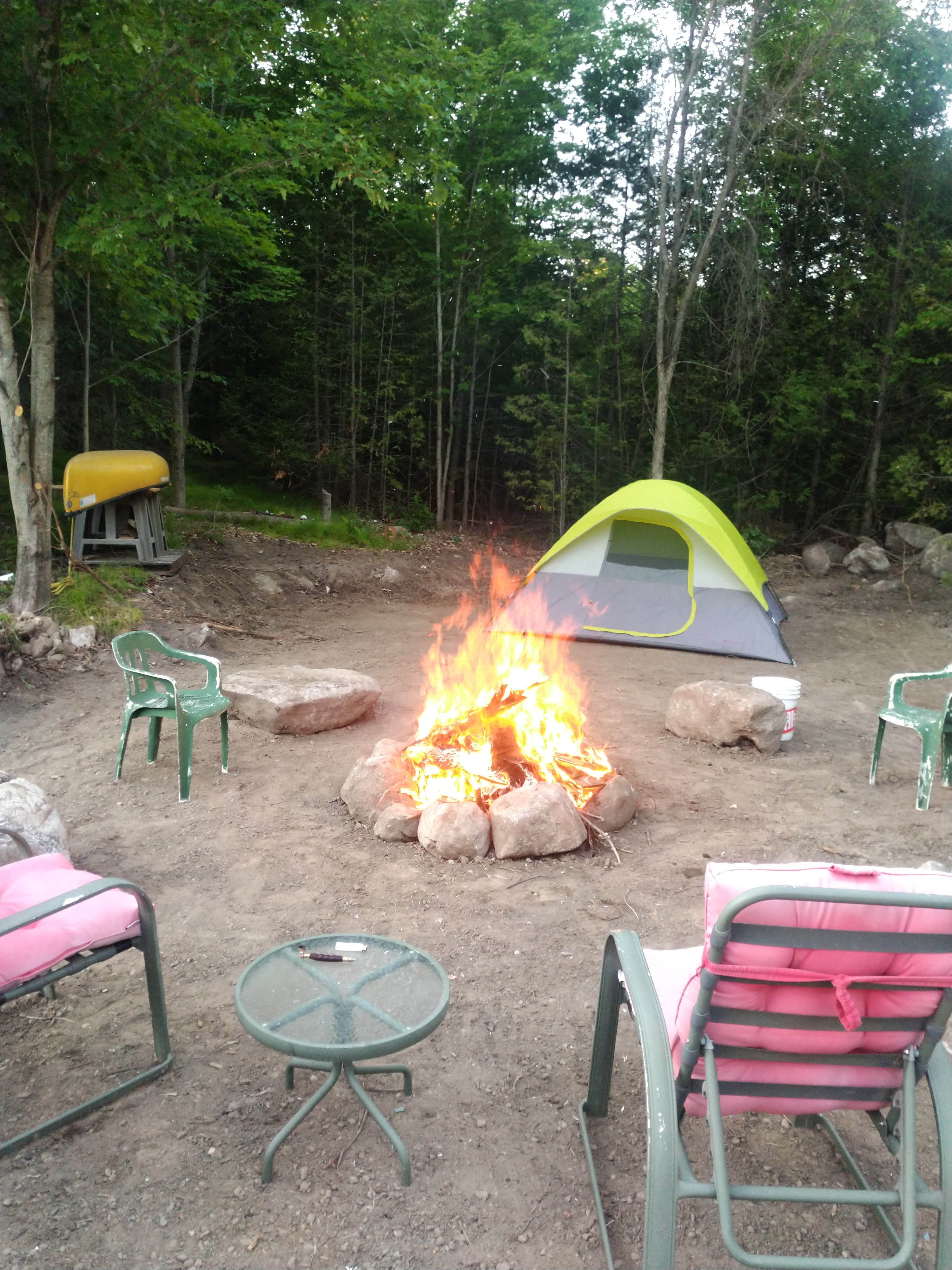 This is our new camp area for one big tent or couple smaller ones. 