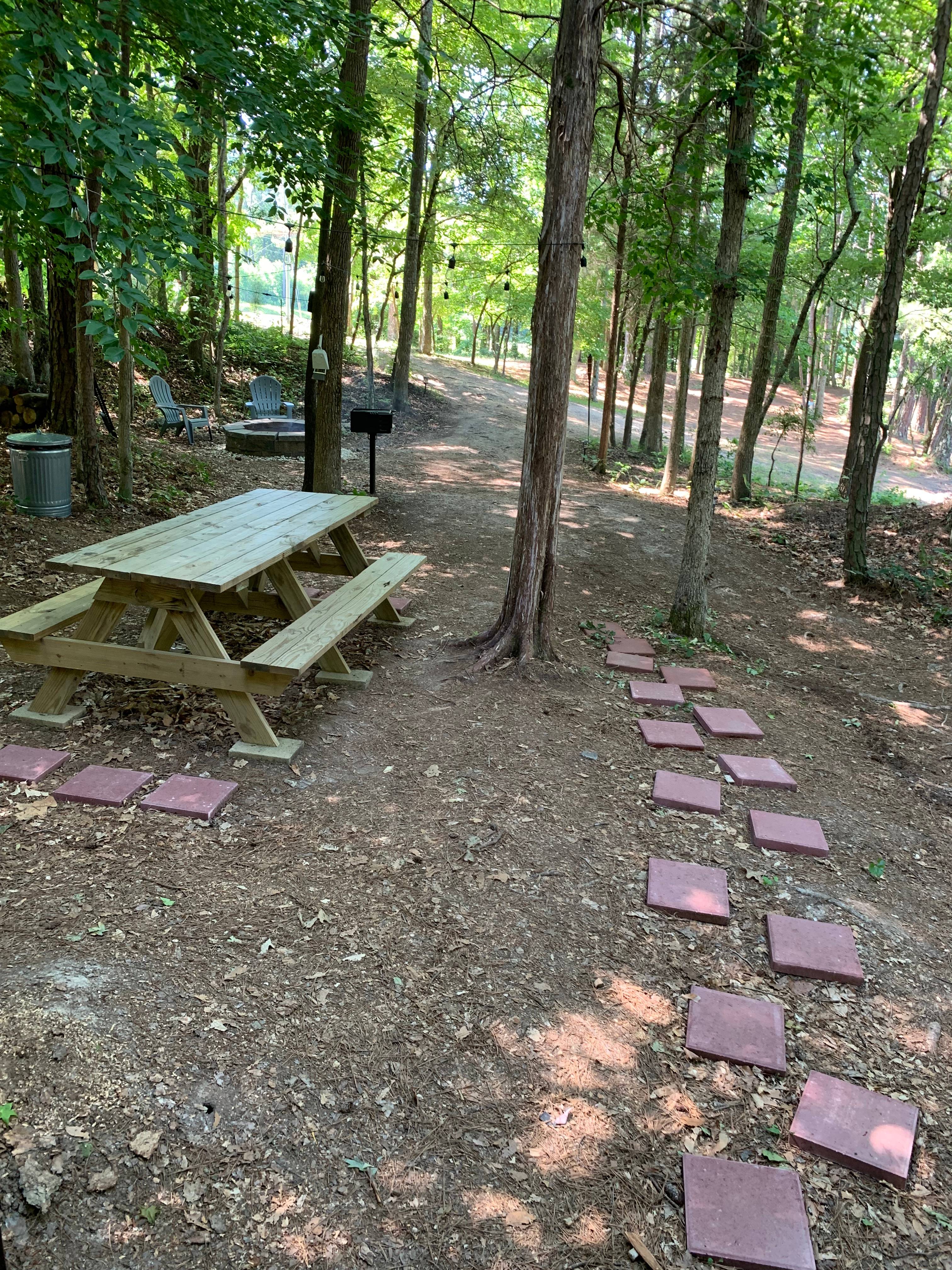 Red brick pavers to make getting around the site easier.