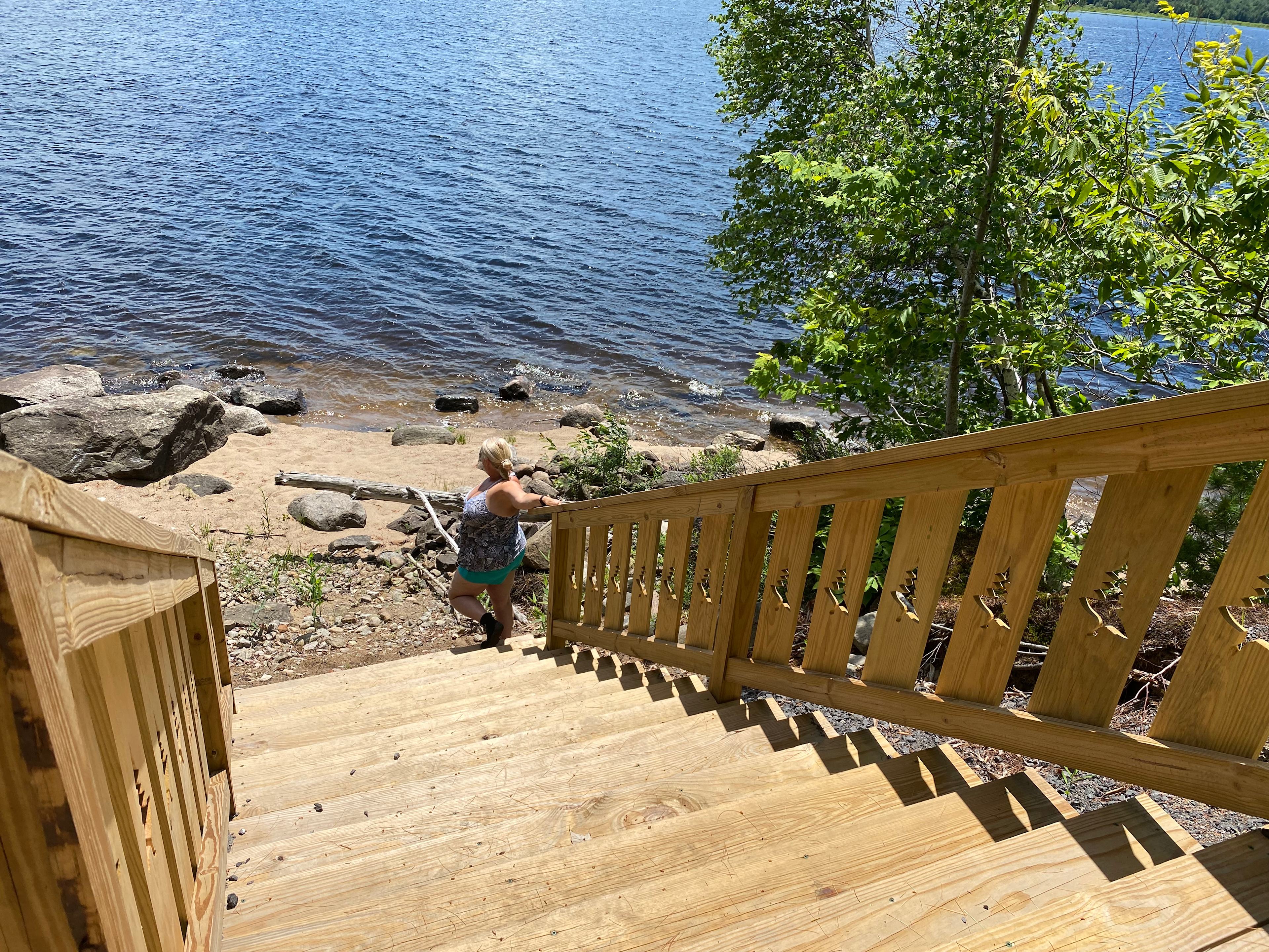 Rustic lean-to on Hinckley Lake