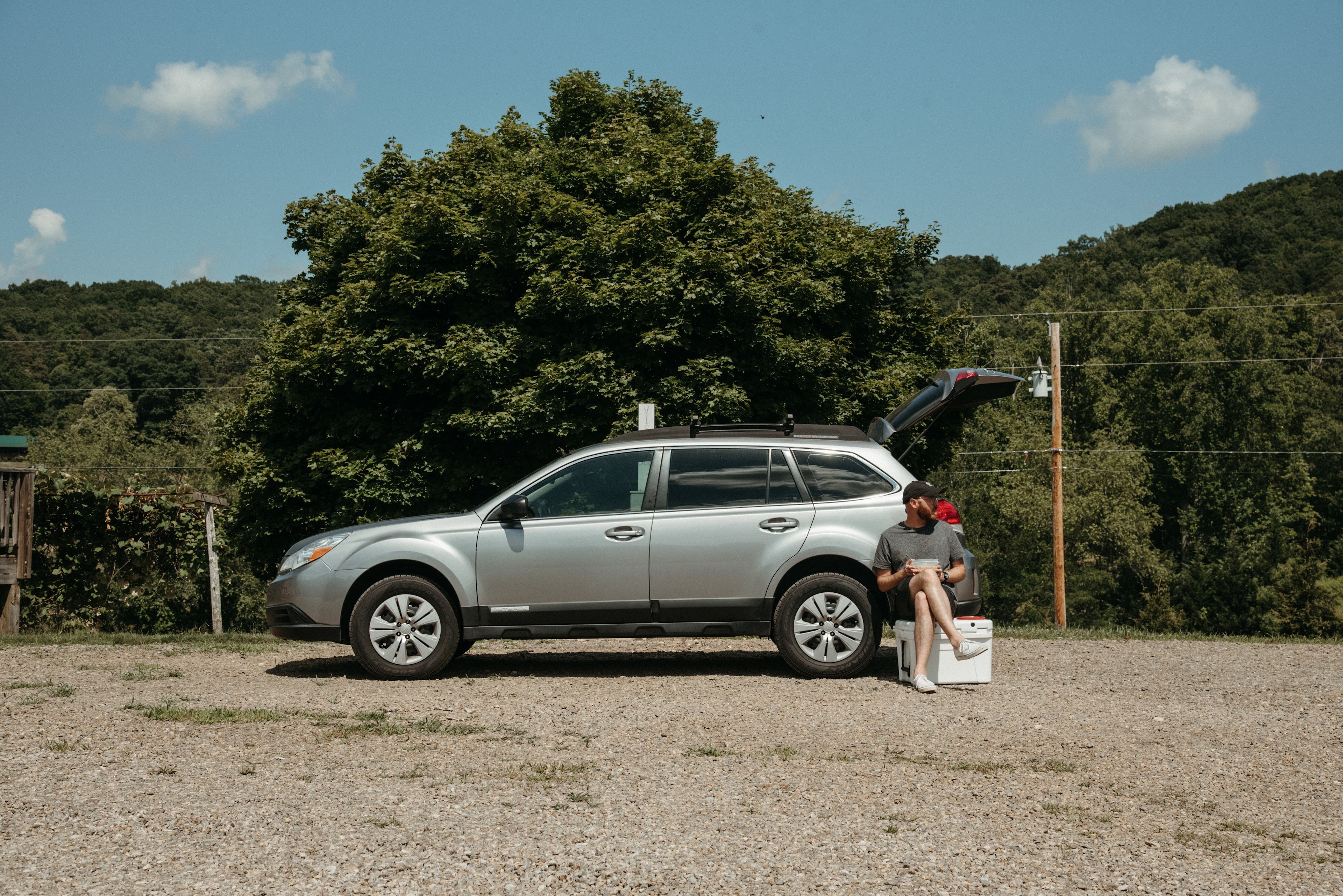 Parking area for your car, van, camper, or RV. Power hookups nearby.