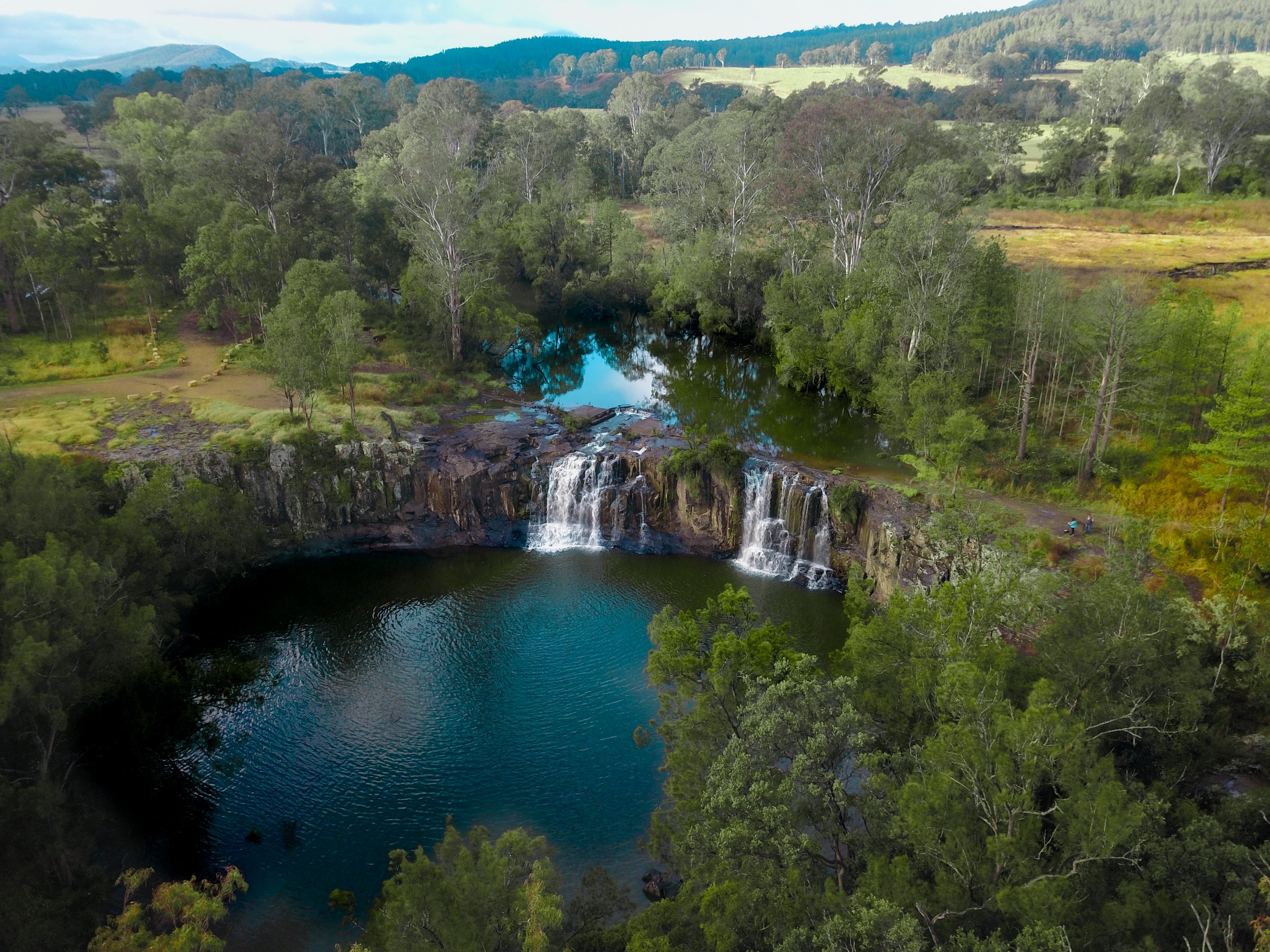 Tooloom Falls a short 3 kms  paddle downstream from the property