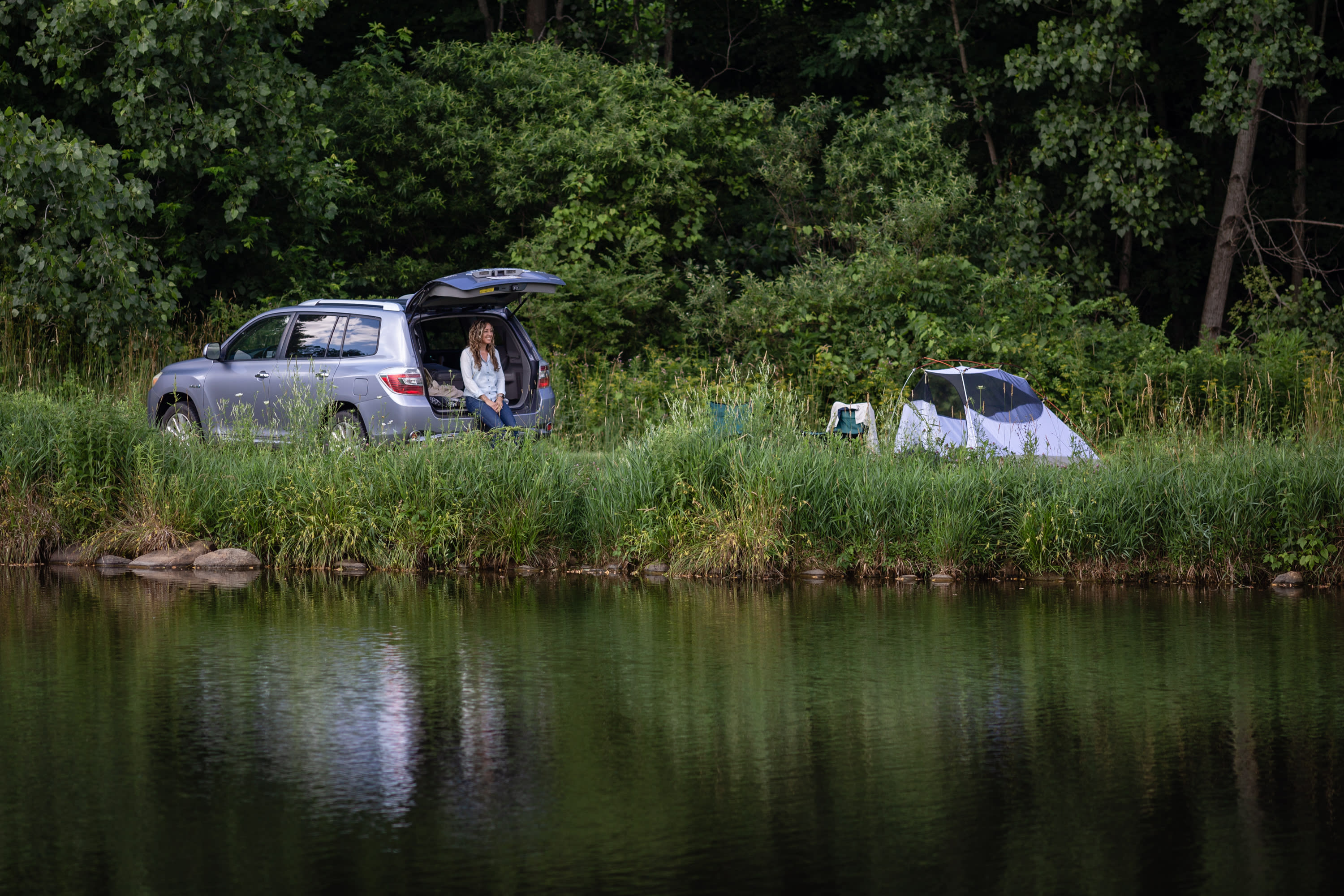 Campsite 6 as viewed from across the lake