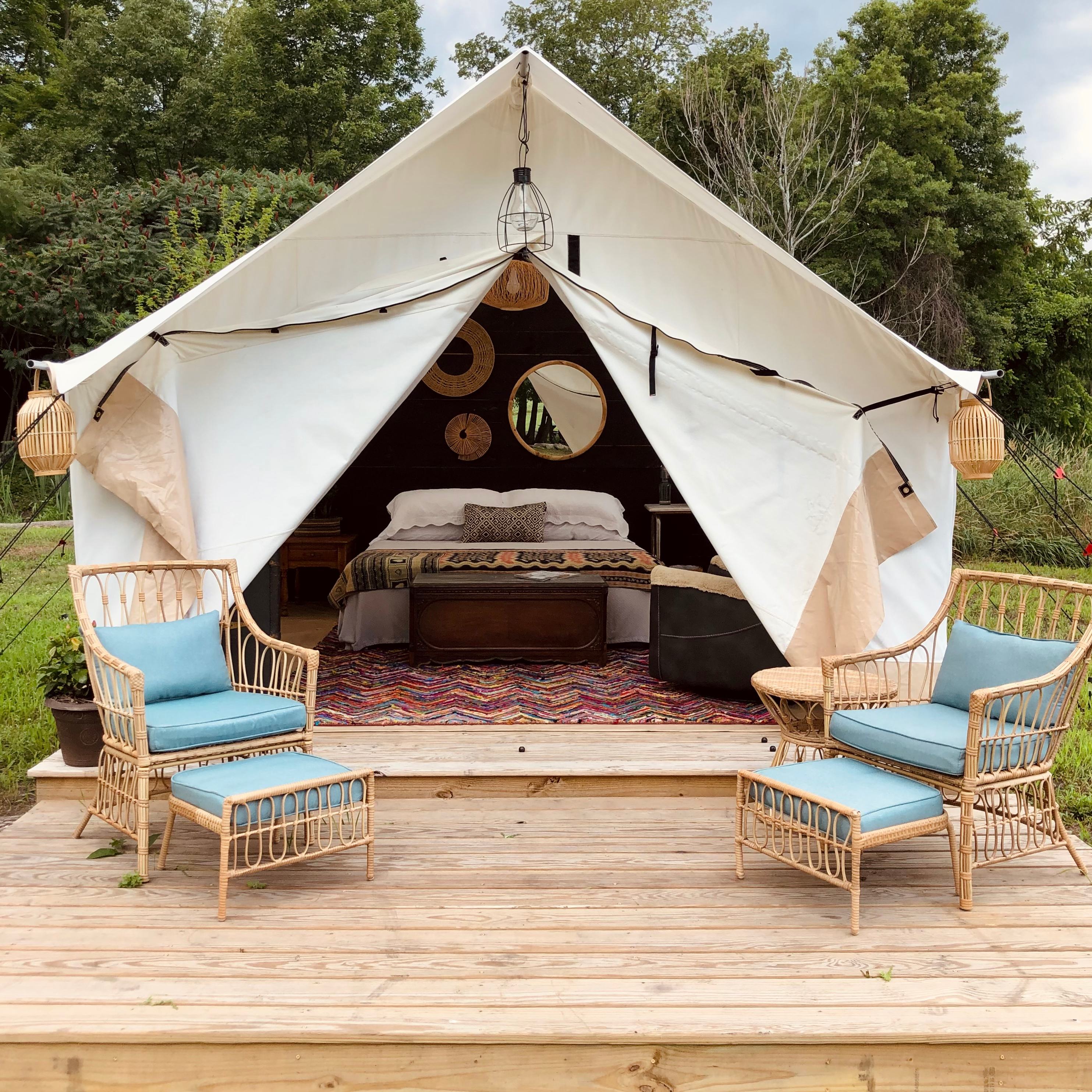 Safari Tent # 3 with the view from outside