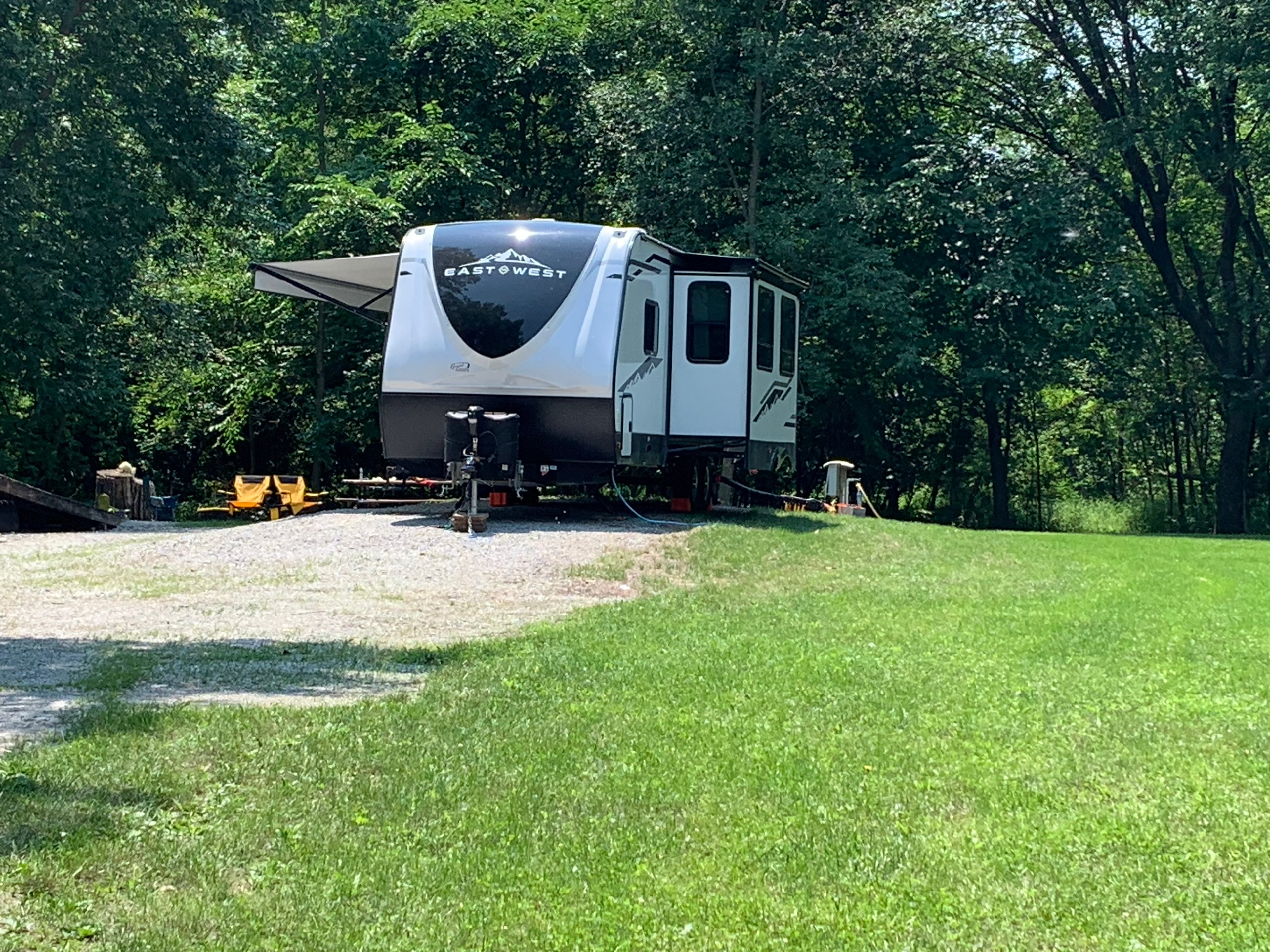 RV on gravel pad