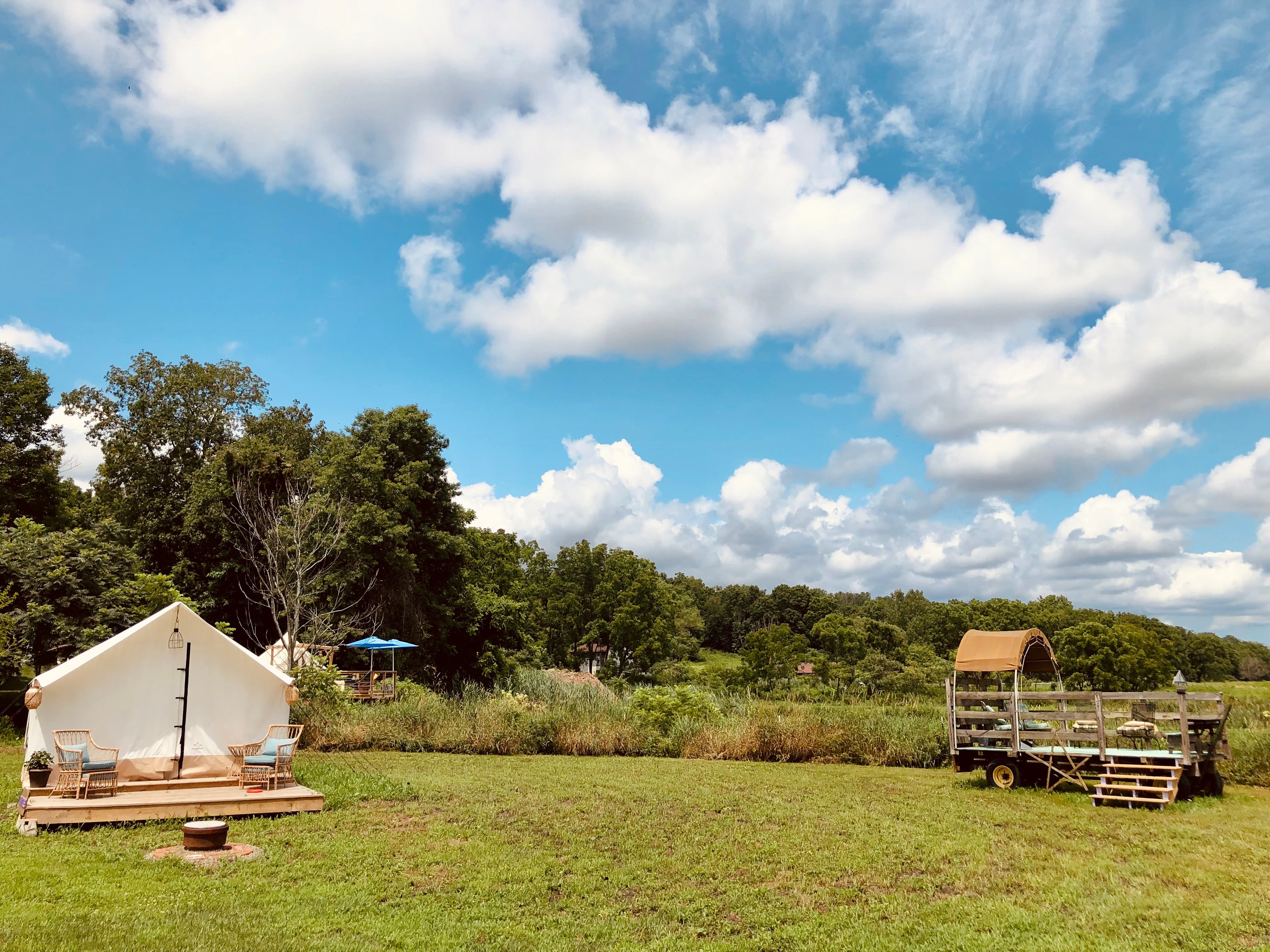 Safari Tent #3 and communal wagon 