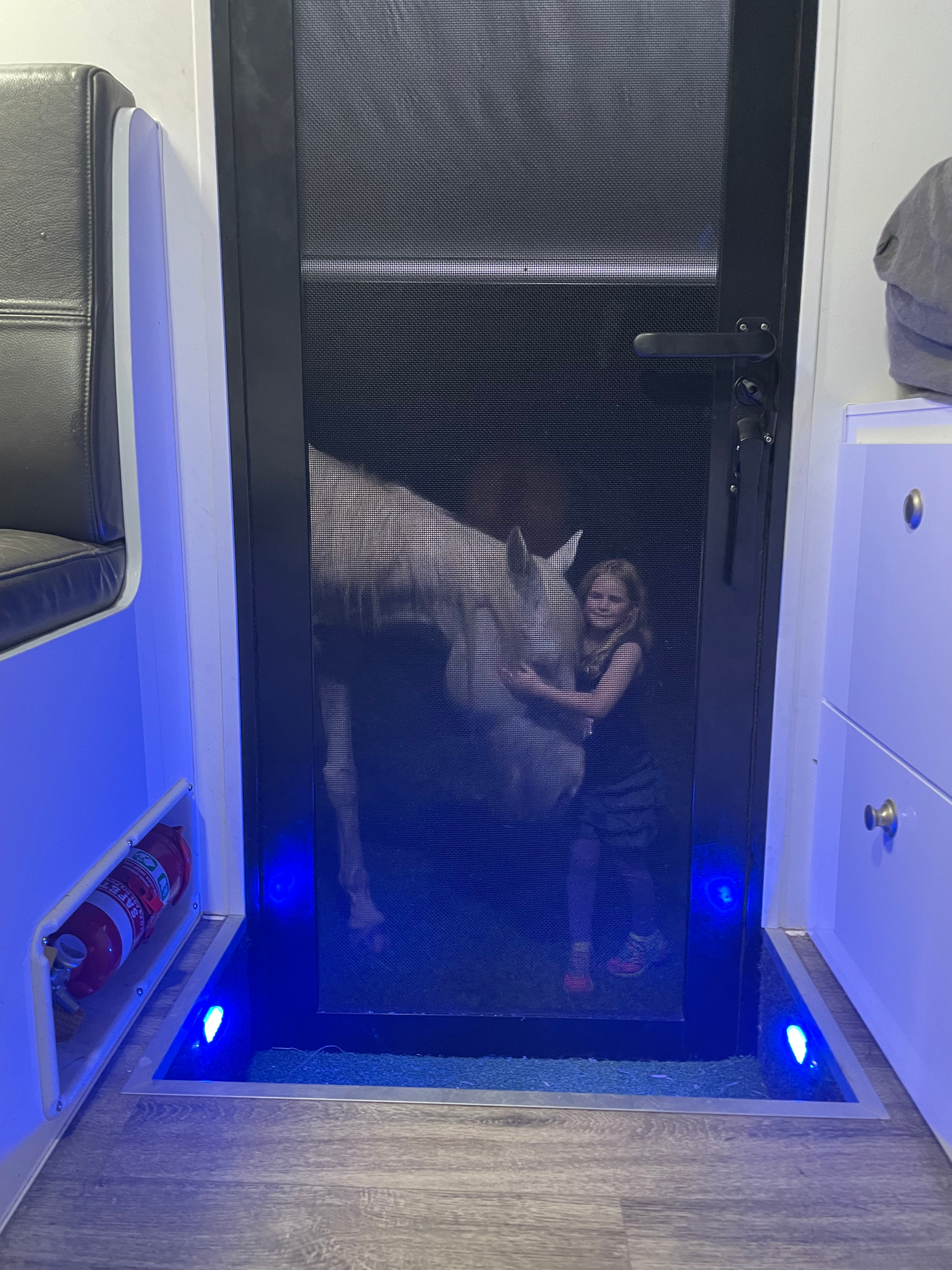 Time to say goodnight to her new best friend!