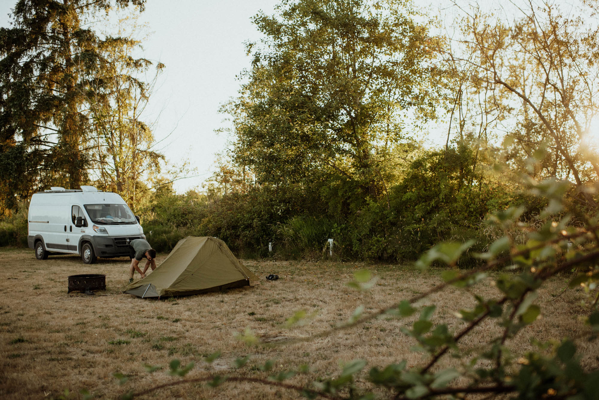 Our camp site for the night, you can also stay in an RV or van on this property.