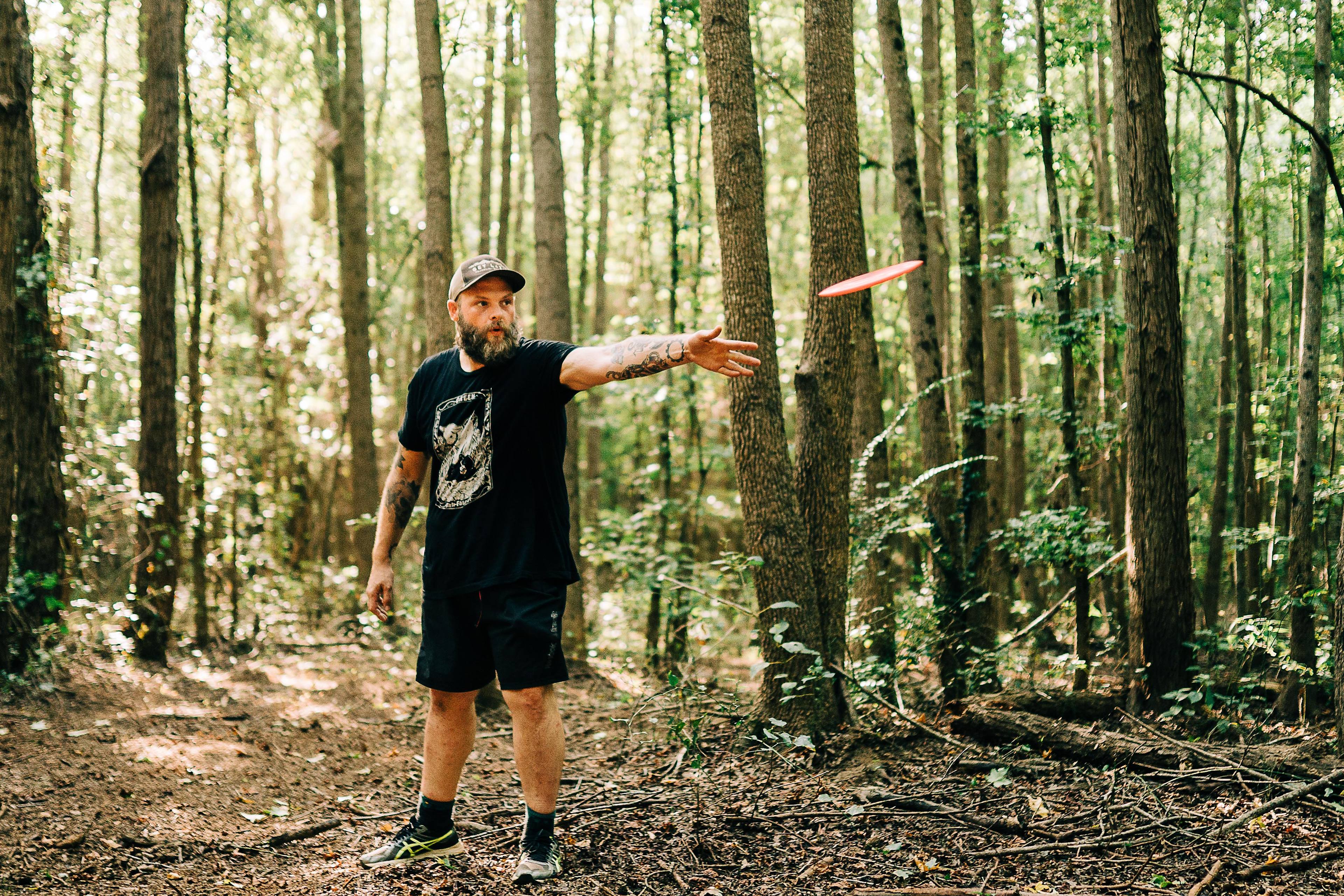 My partner got lots of disc throwing time in!