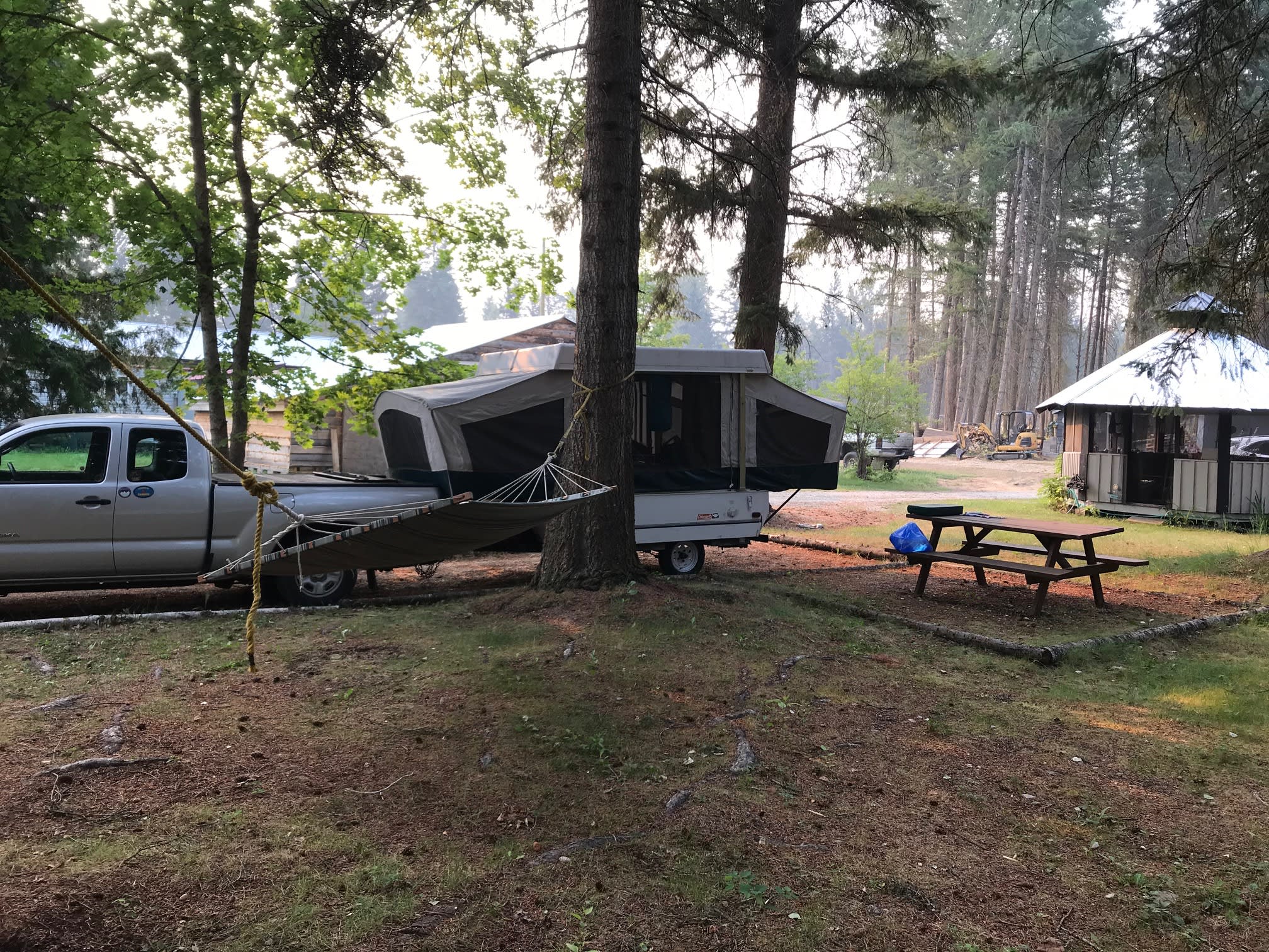 This is the shady spot to park the RV.