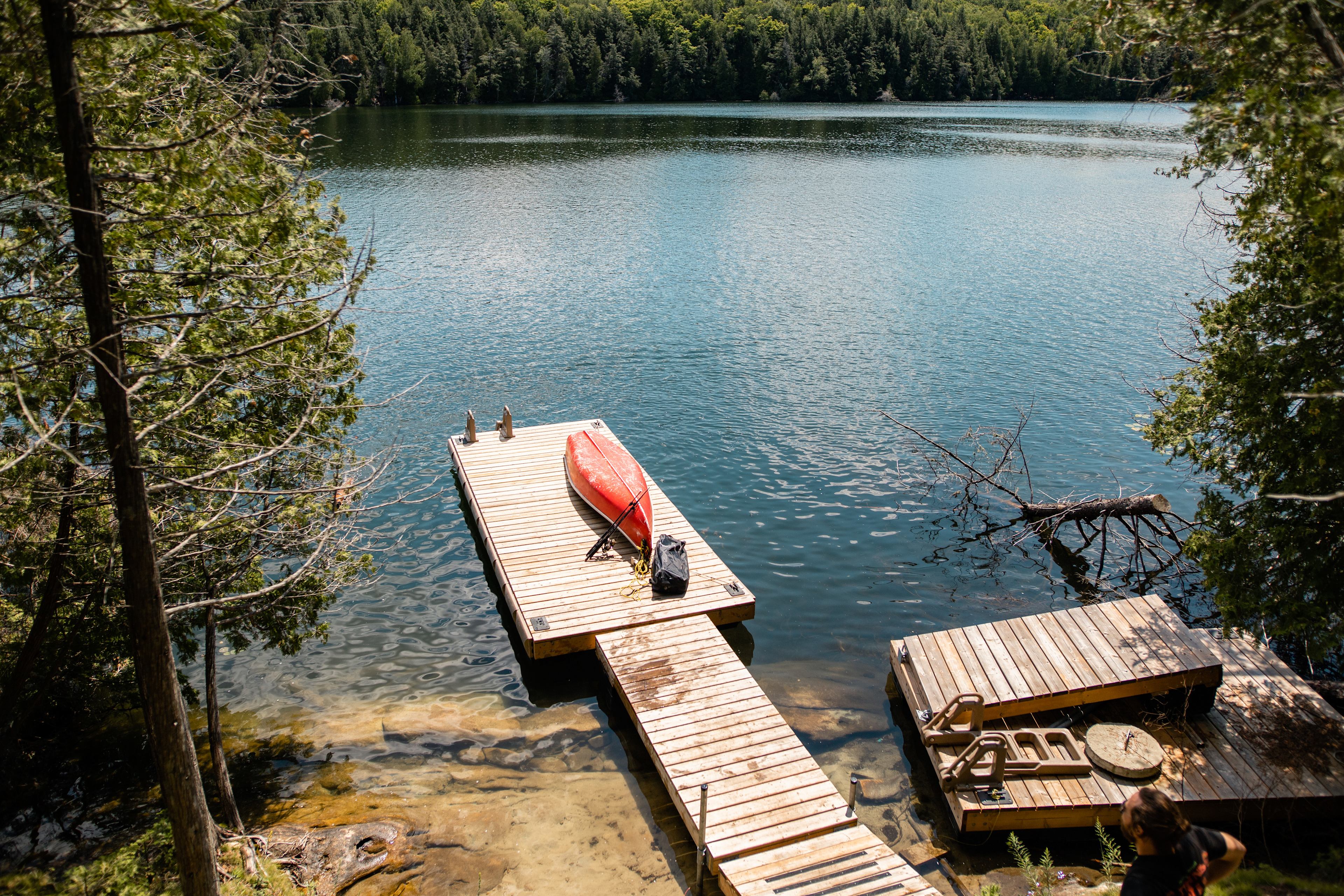 View of the dock from the upper deck.