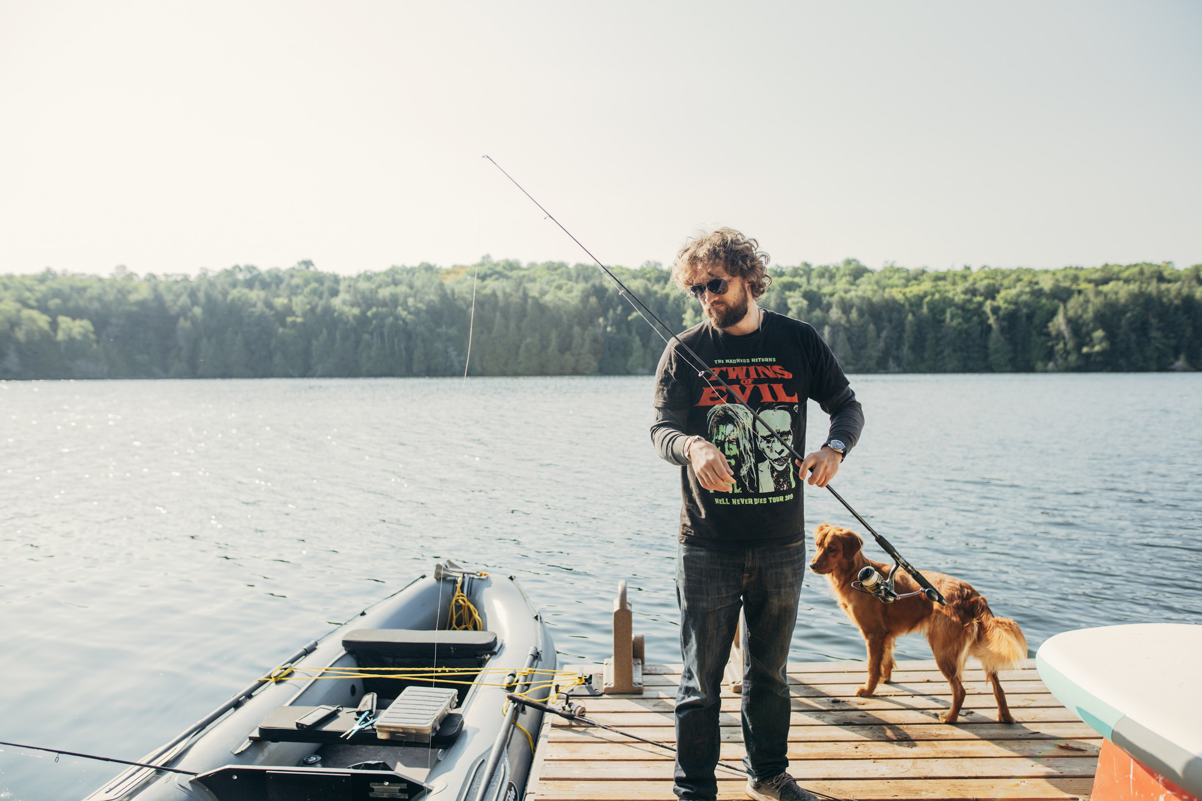 Fishing in the morning.