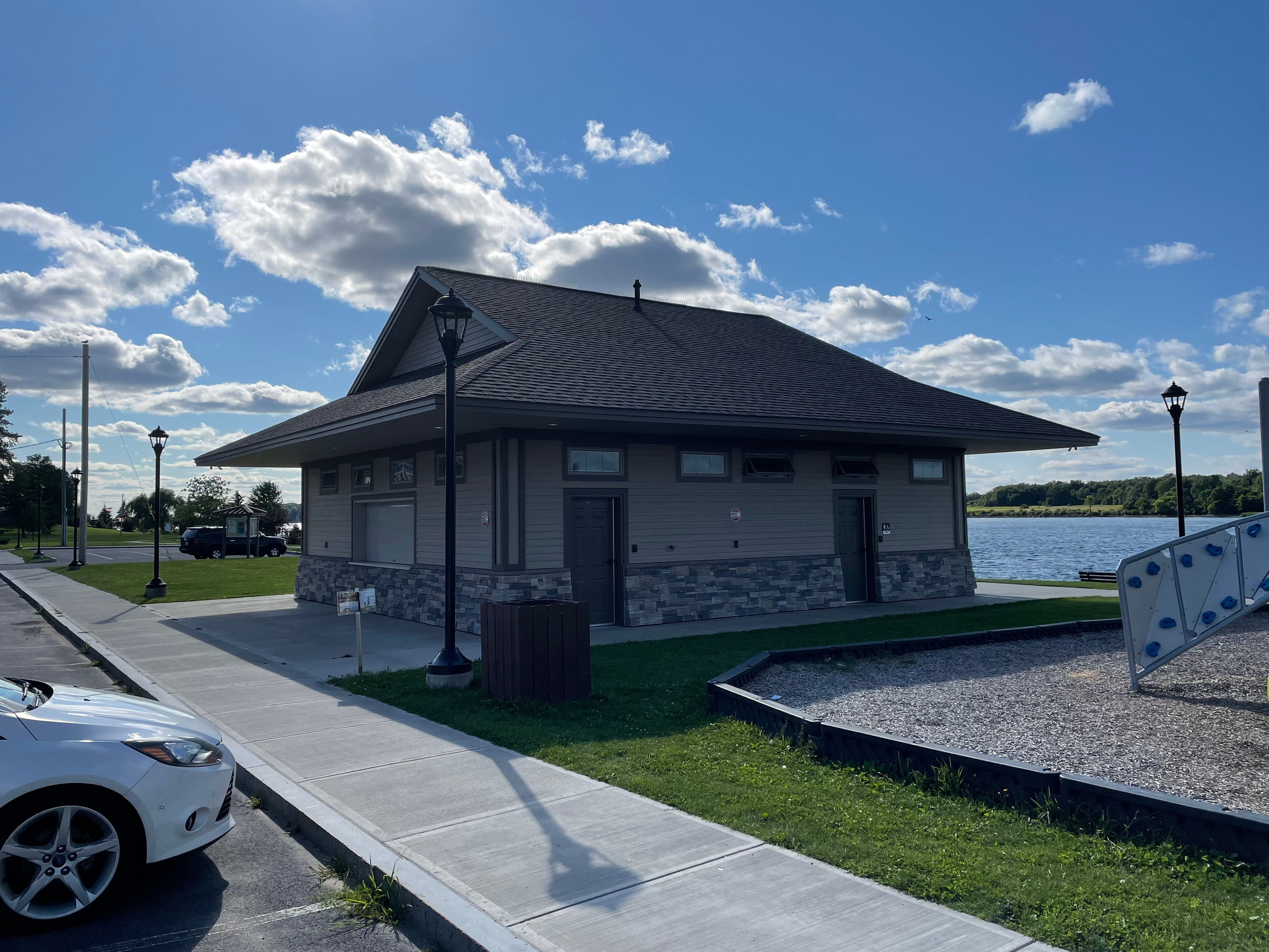 Island View Park Bathroom and Shower facility - Three Miles from Campsite