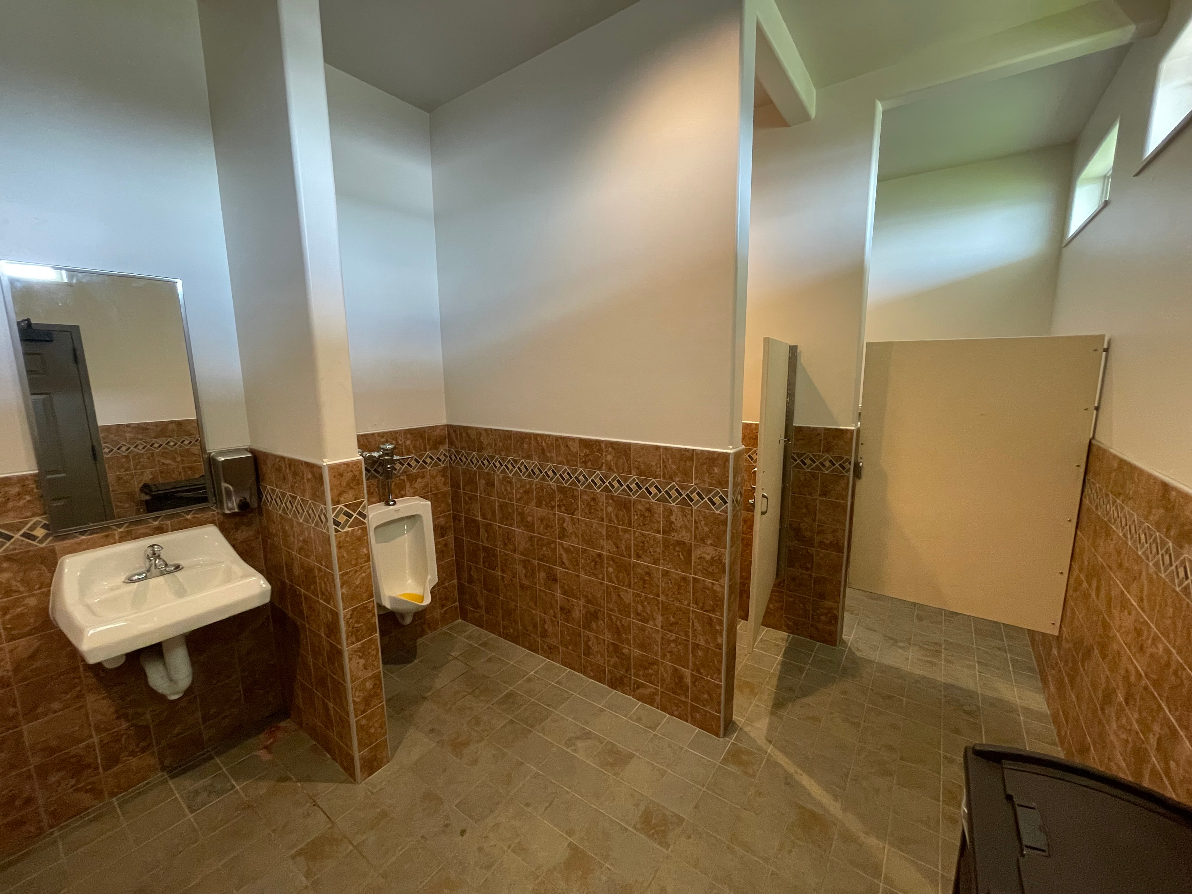 Shower facility at Island View Park - Three miles from Campsite