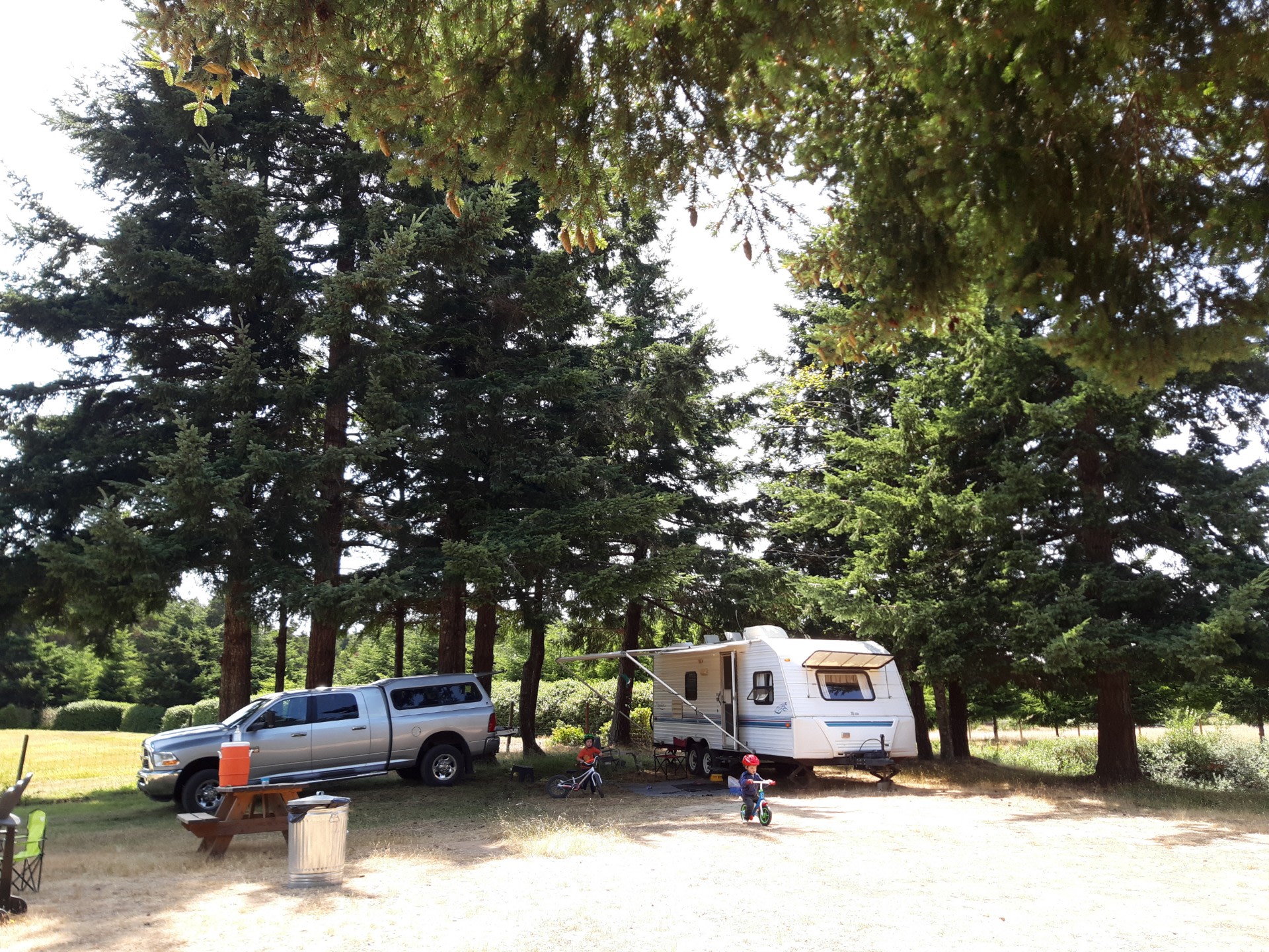 our campsite, good shade