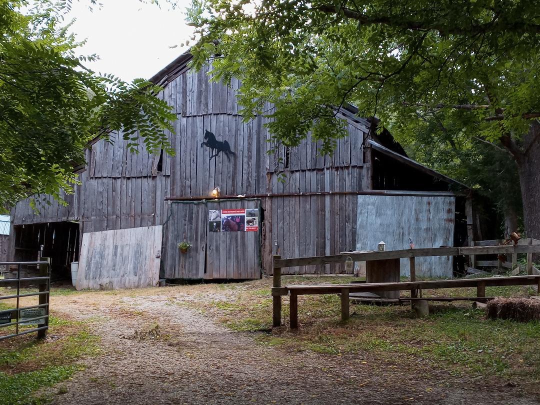 The old country barn still in use with electric you will be able to plug in near by . Wifi is available in this area .