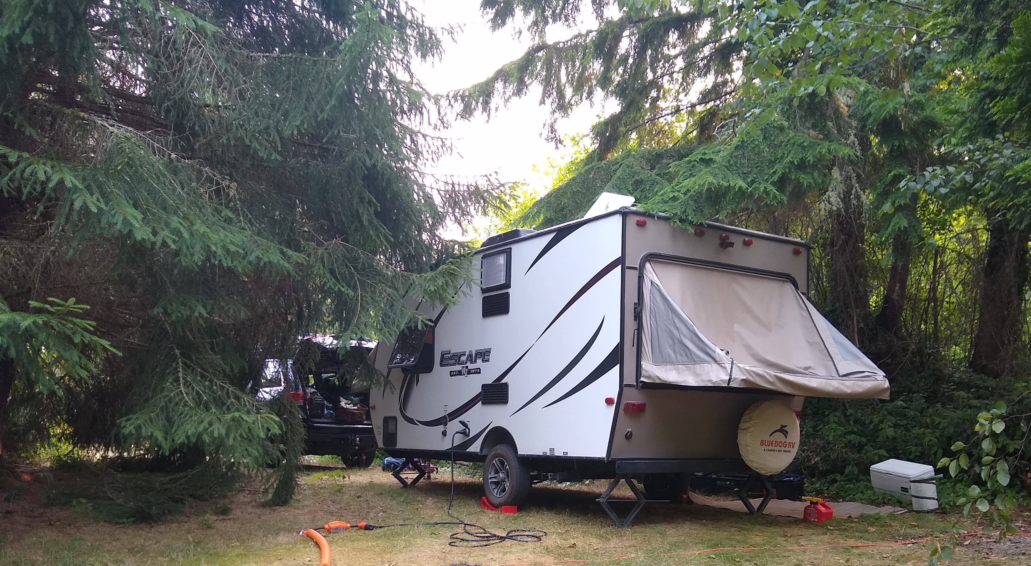 Camped near the Orchard.