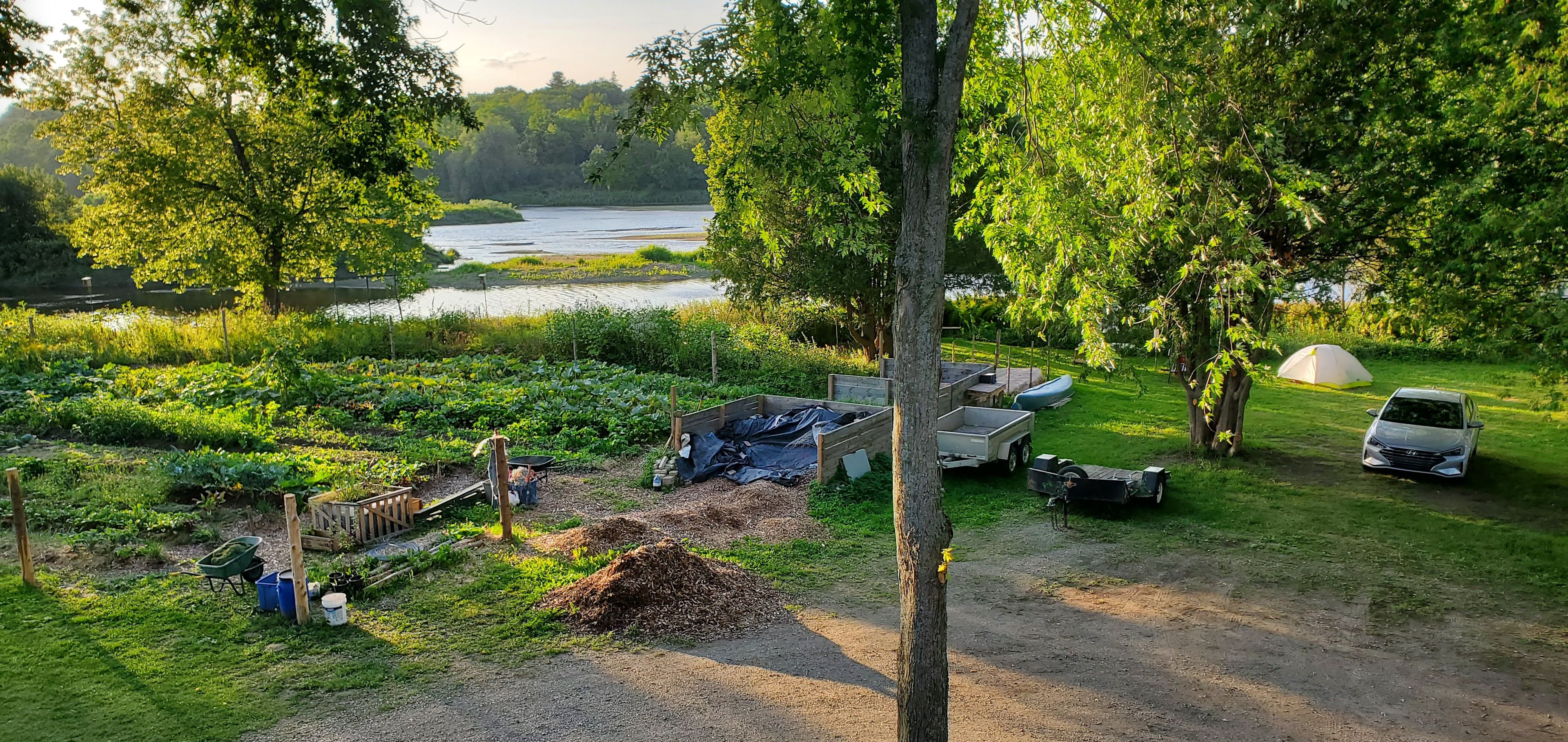 Tent by the garden