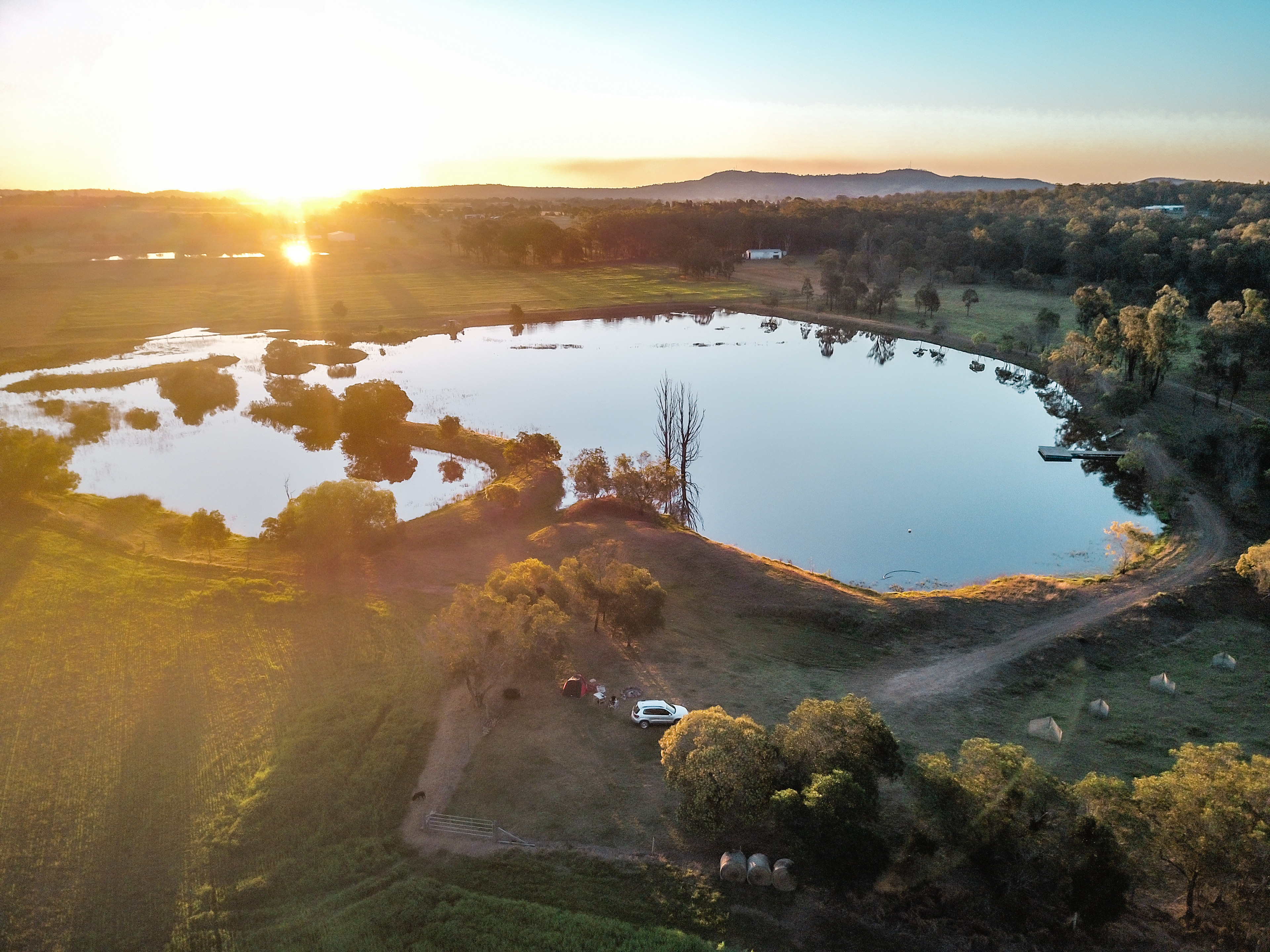 campsite located right next to the dam