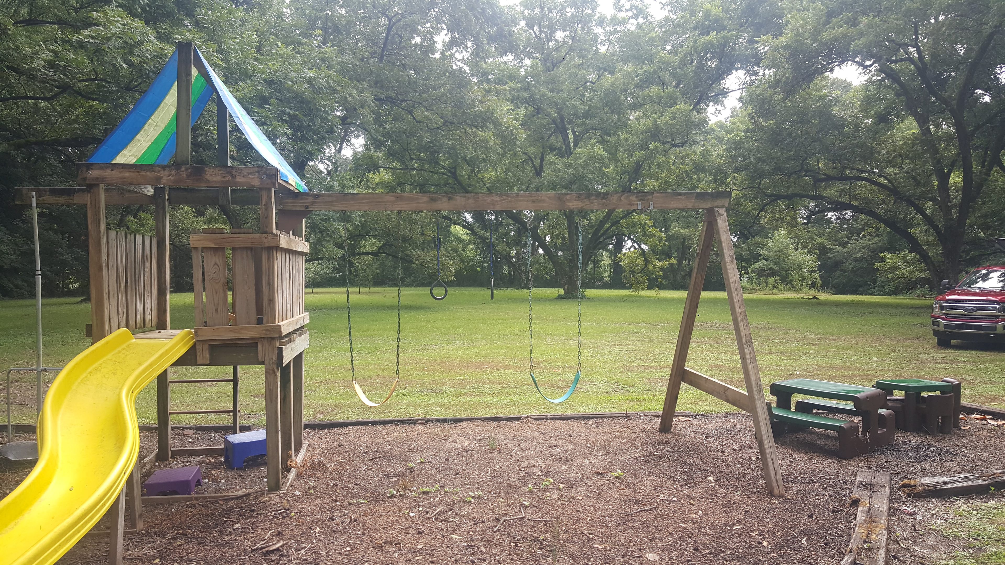 Playground and sand box is great for kids.