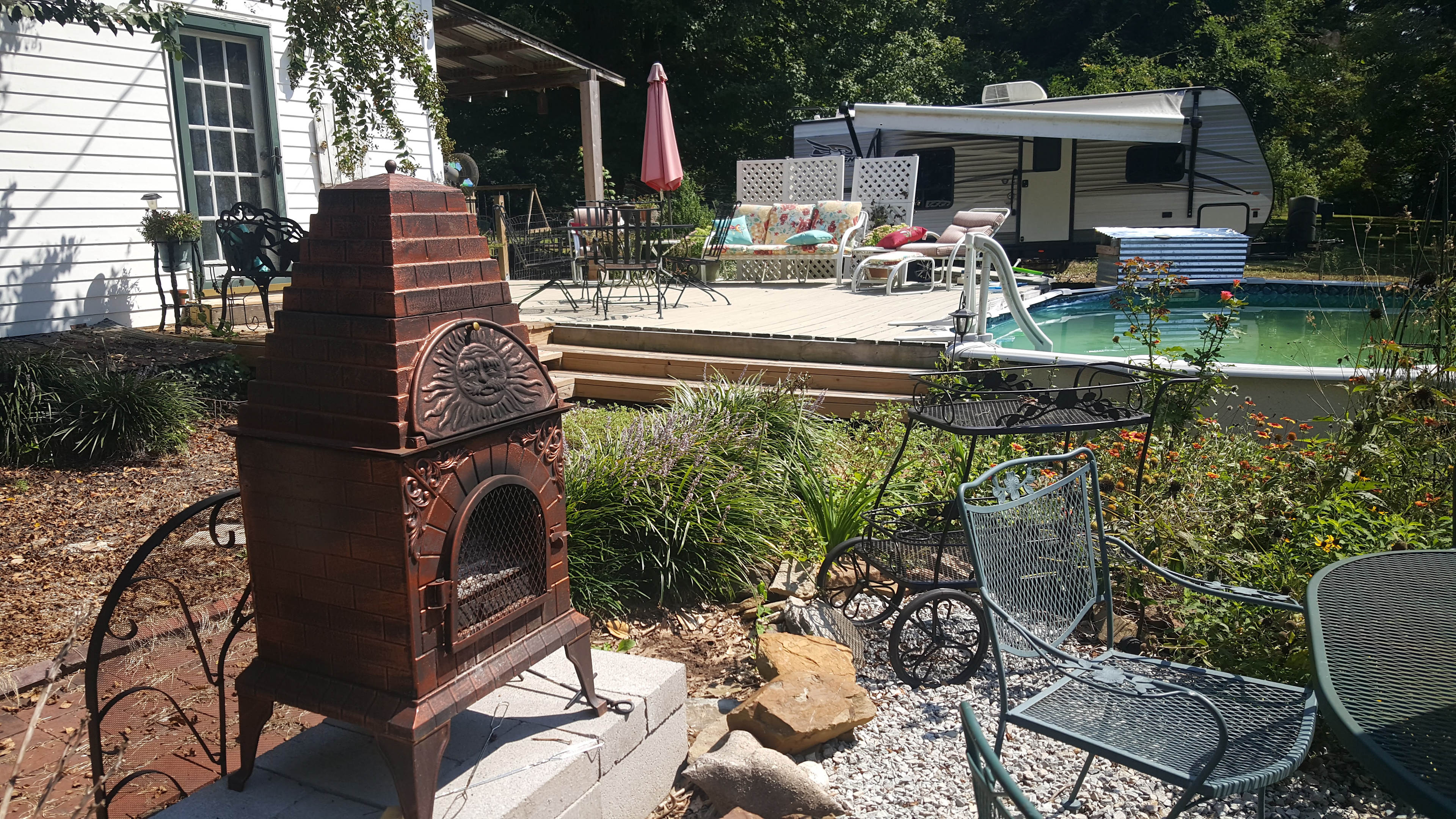 Cook your pizza in our wood burning pizza oven.