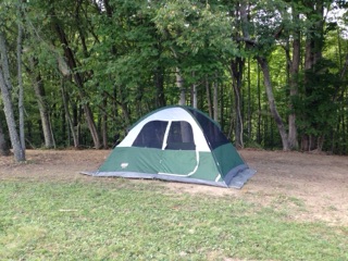 Freshly prepared campsites