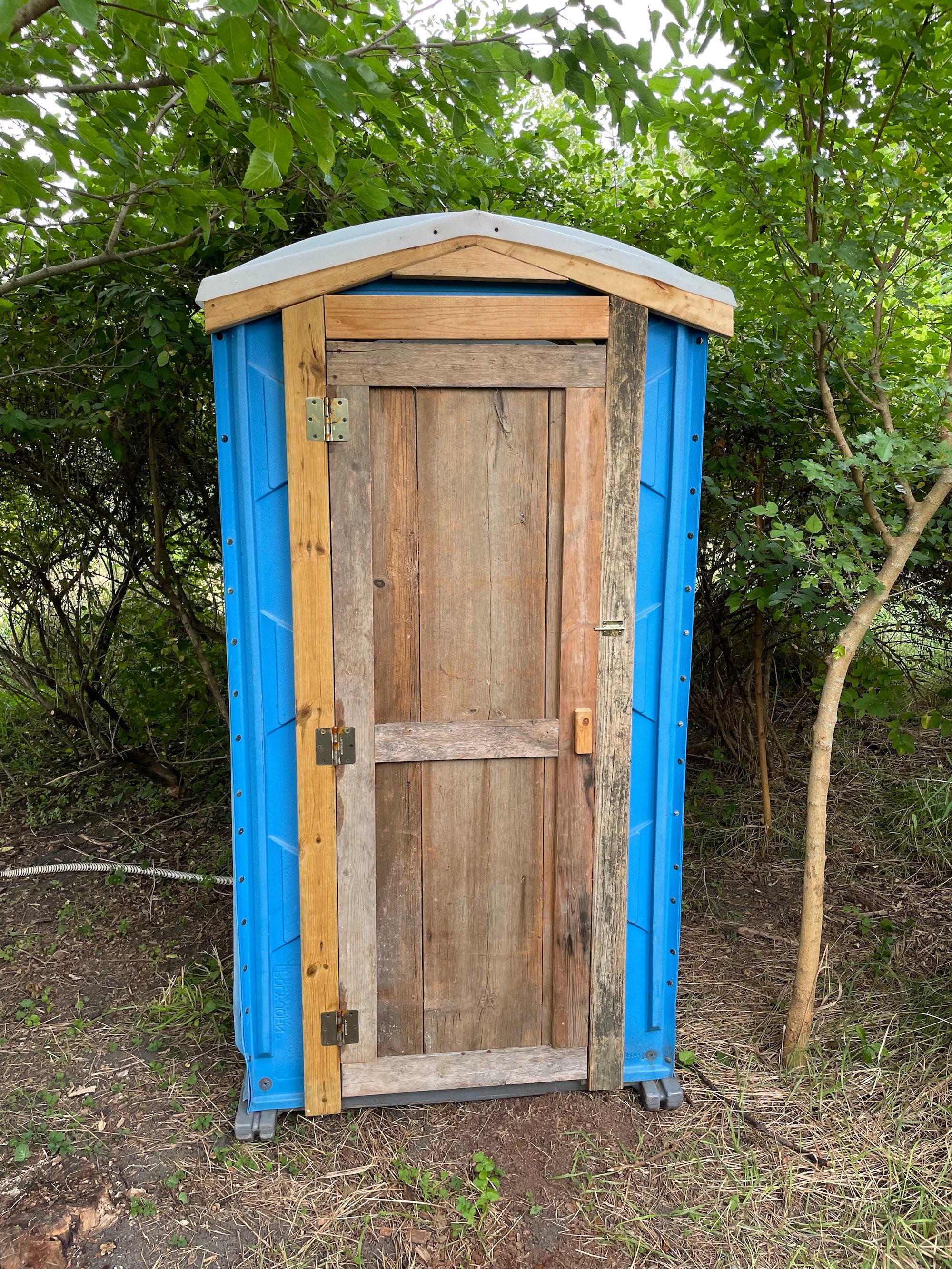 A short walk from the site is a composting outhouse