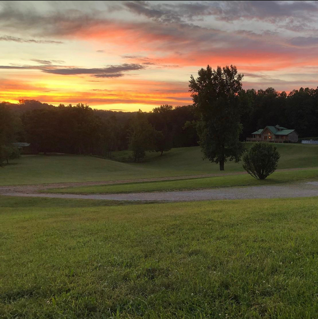 Hoping you can feel the love of God when you gaze at this beautiful sunset of warm, lovely colors perfectly painted over the Lodge. 