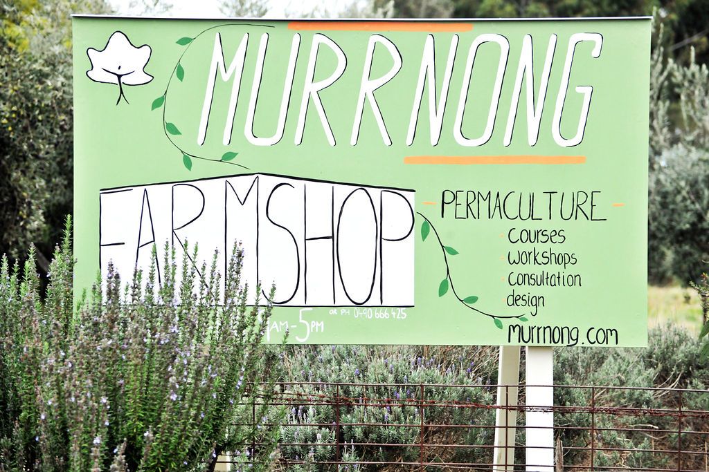 Sign at the front gate, you found us! Pretty easy to find, actually. : )