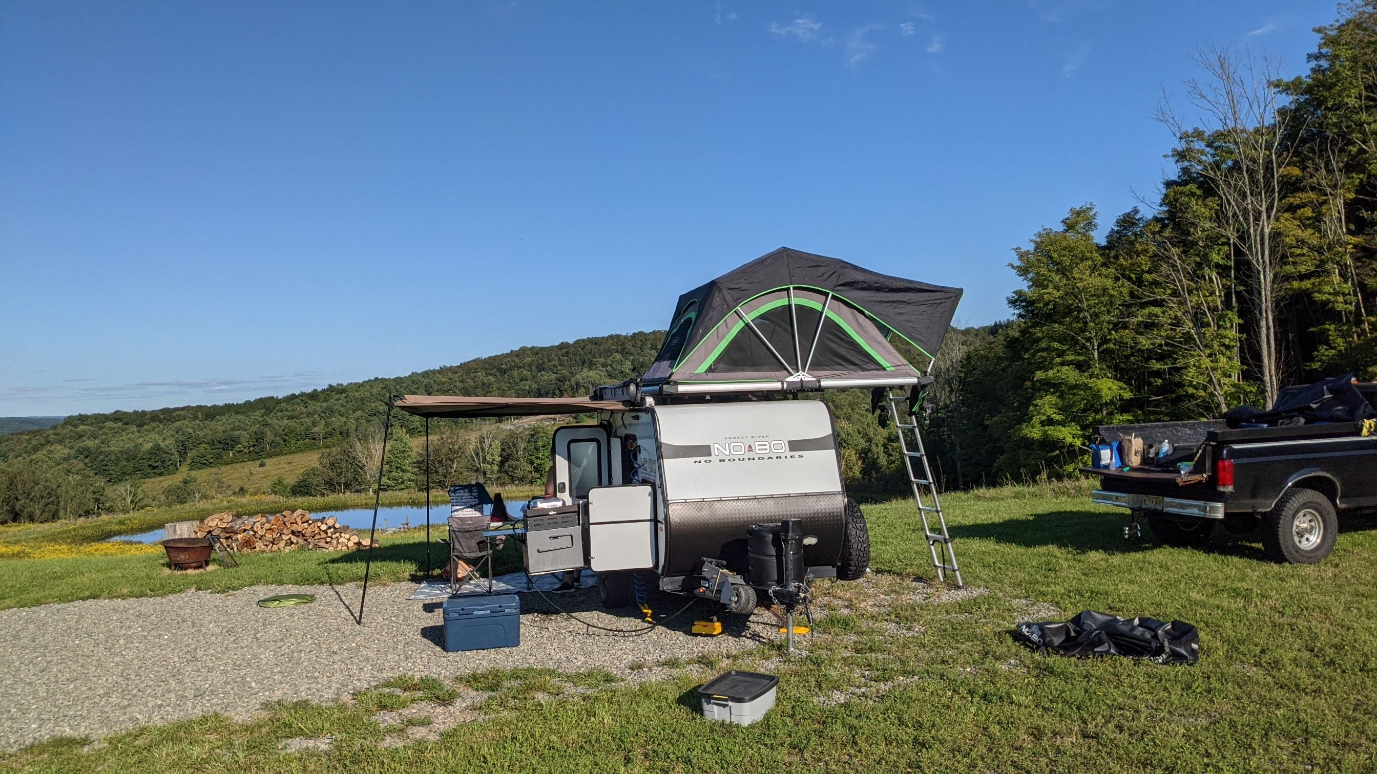 Our little camper on the pad. 