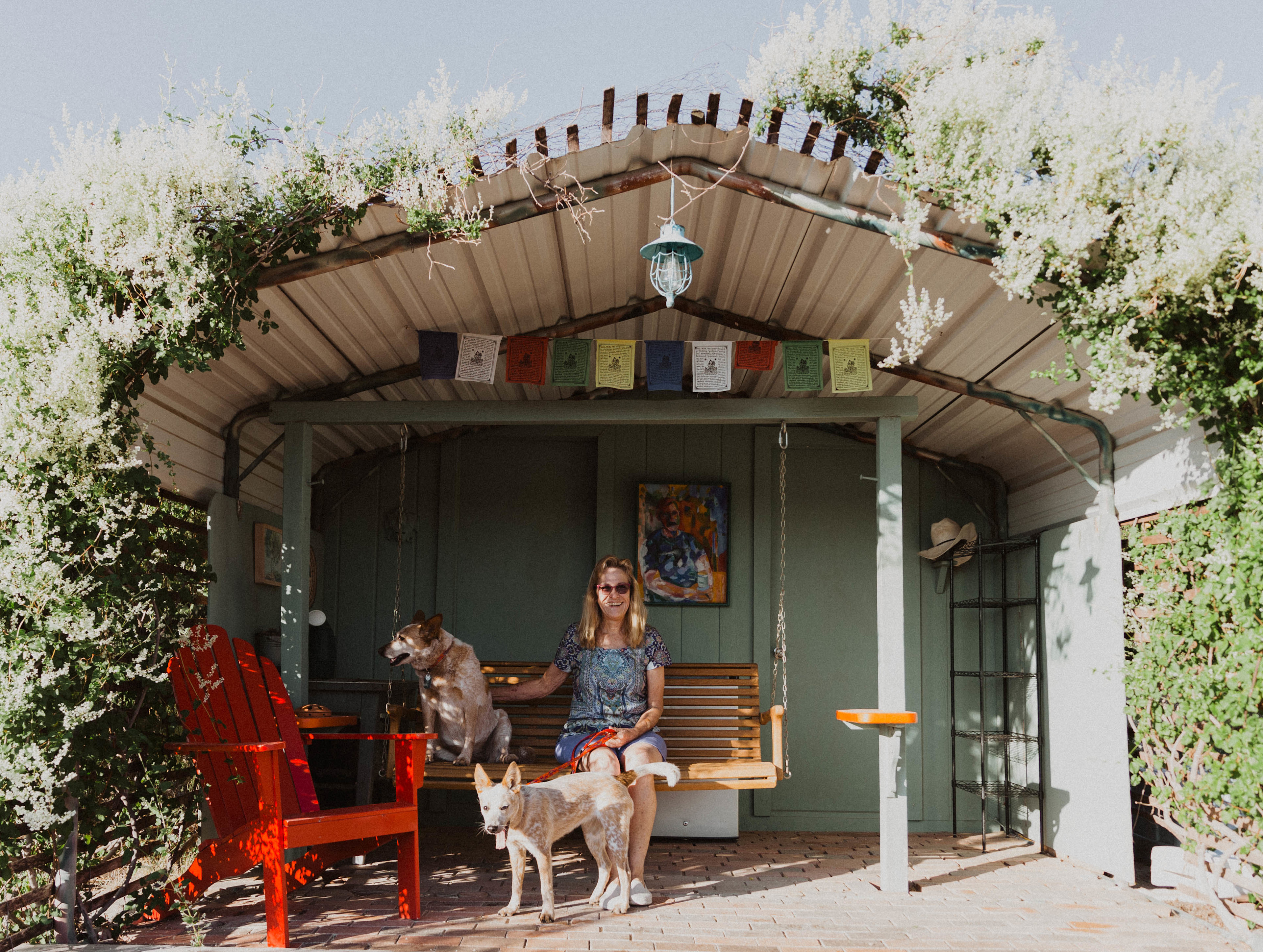 Our lovely host, Lori, and her beloved pups. 