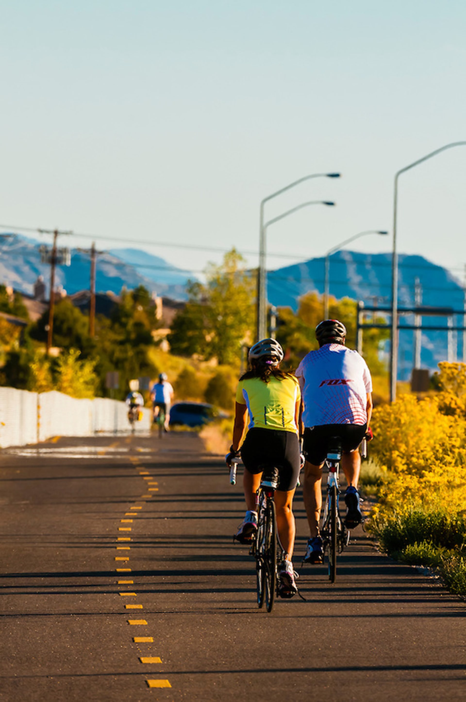 Paved bike trails are under a mile away