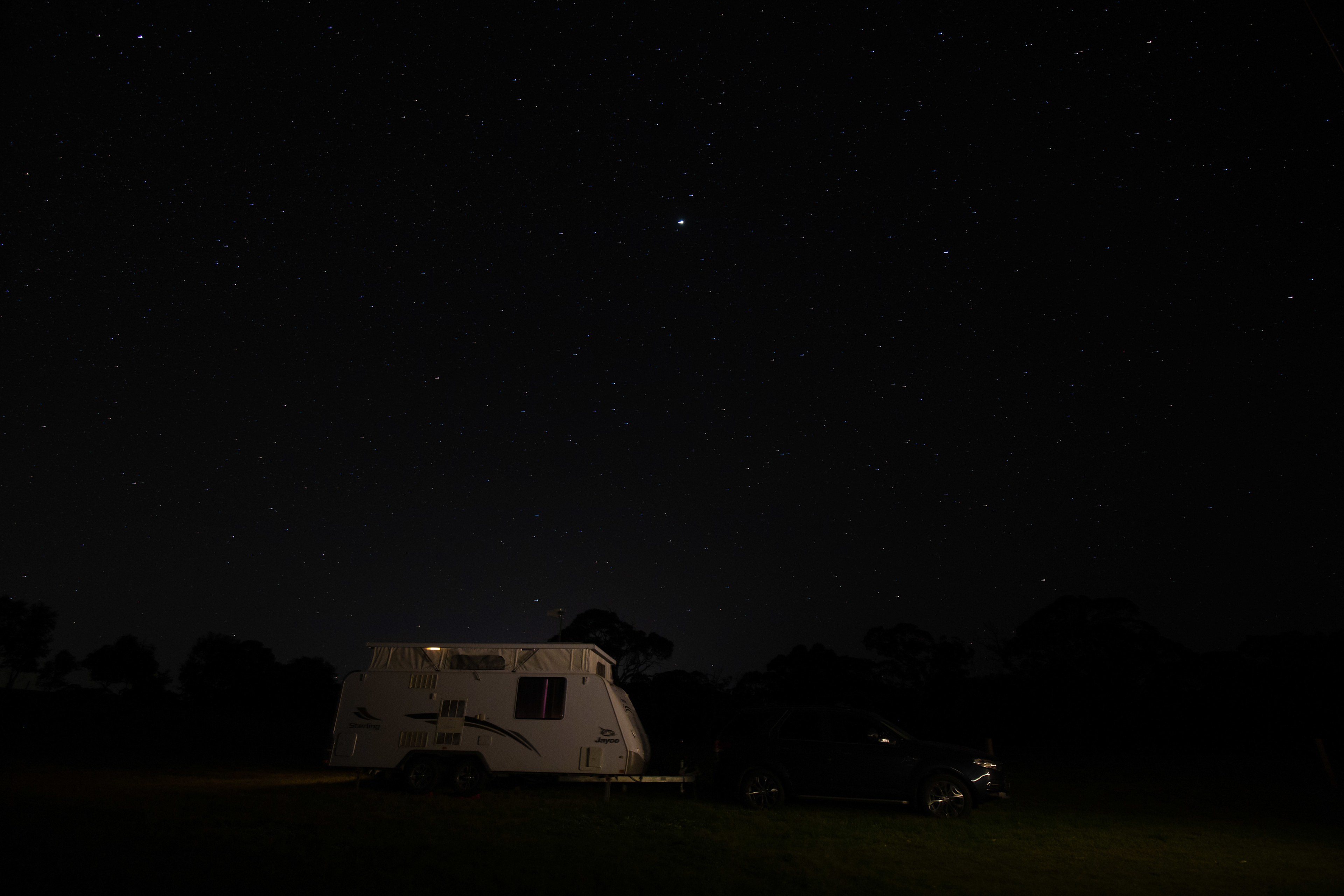 Away from the light polution and on a clear night, you can see the night sky so well from here 
