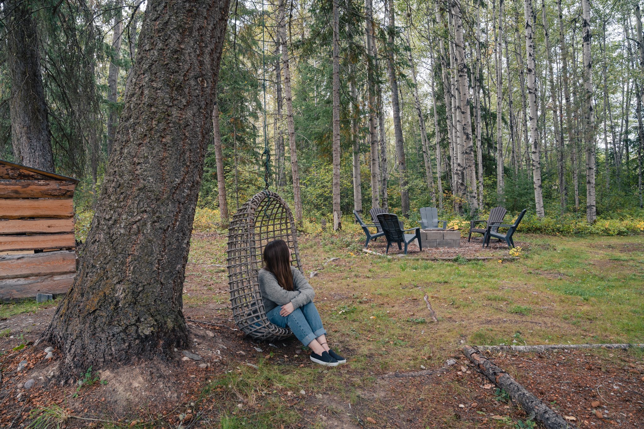 A fun chair provided as additional seating