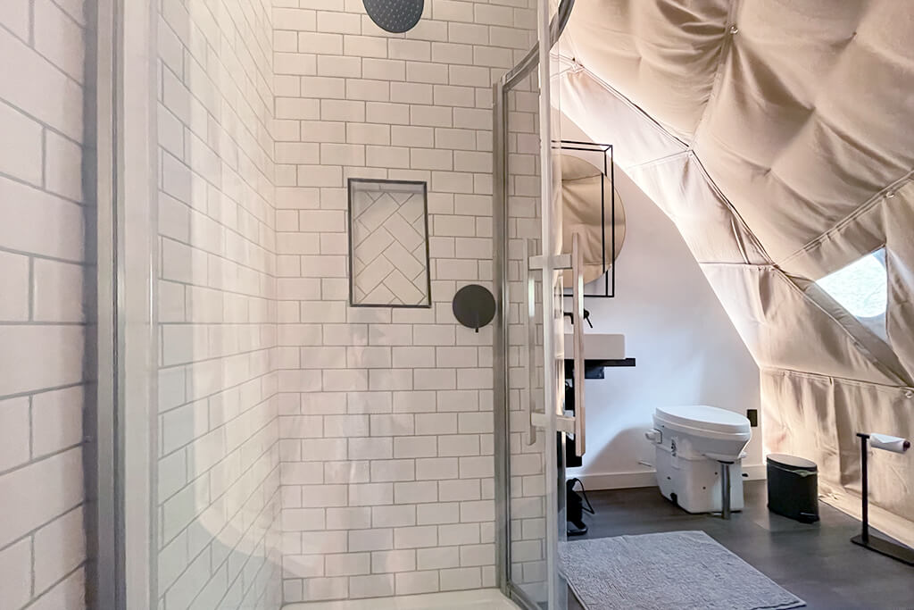 Enjoy complete privacy in the bathroom