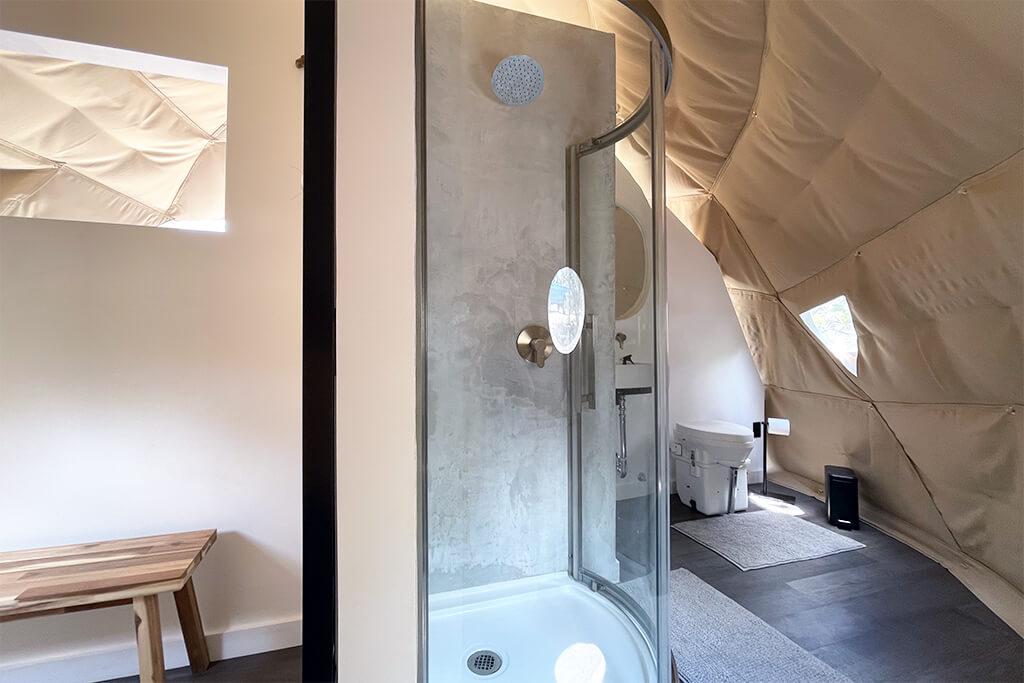 Enjoy complete privacy in the bathroom