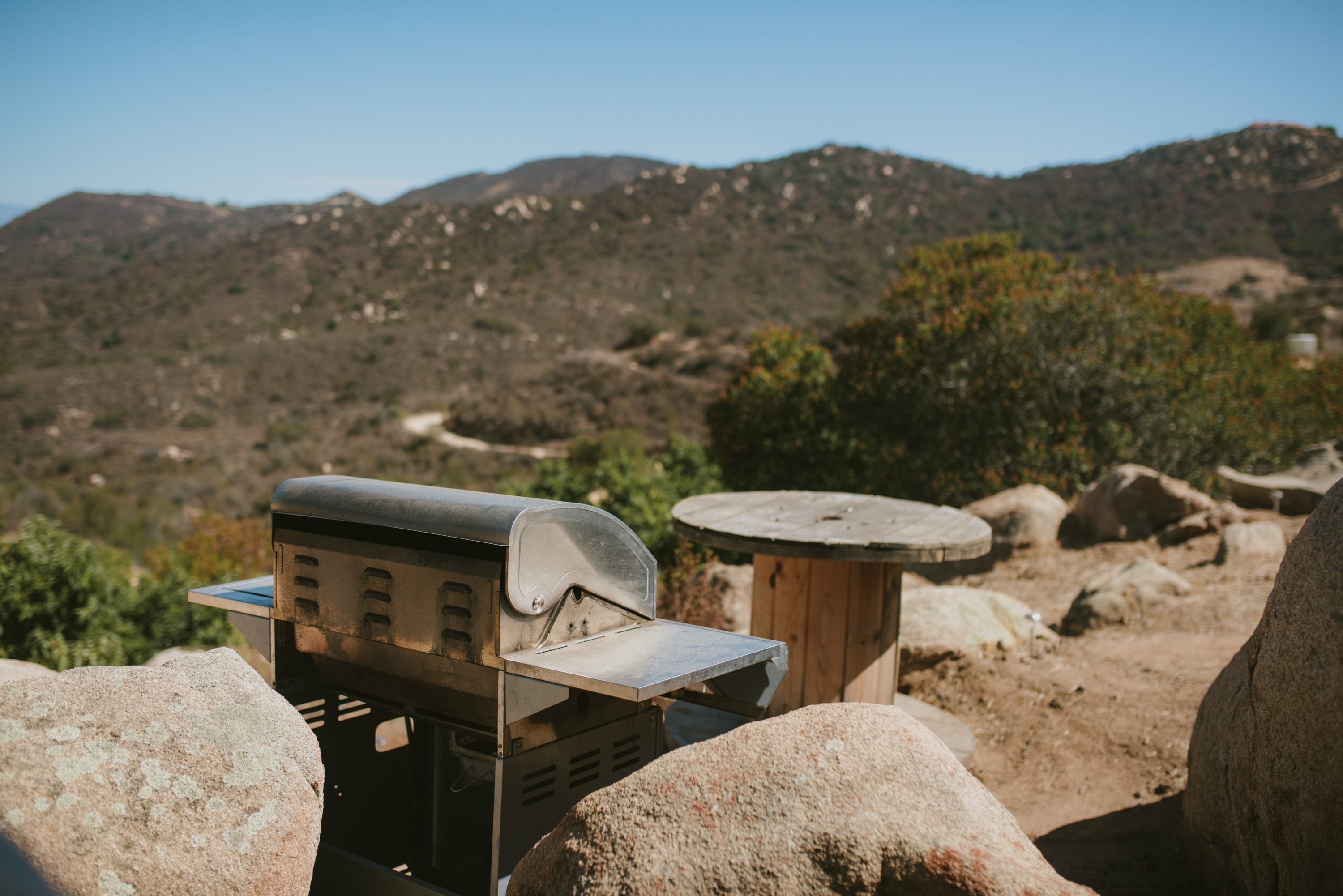 They've got a grill and a table you can use.