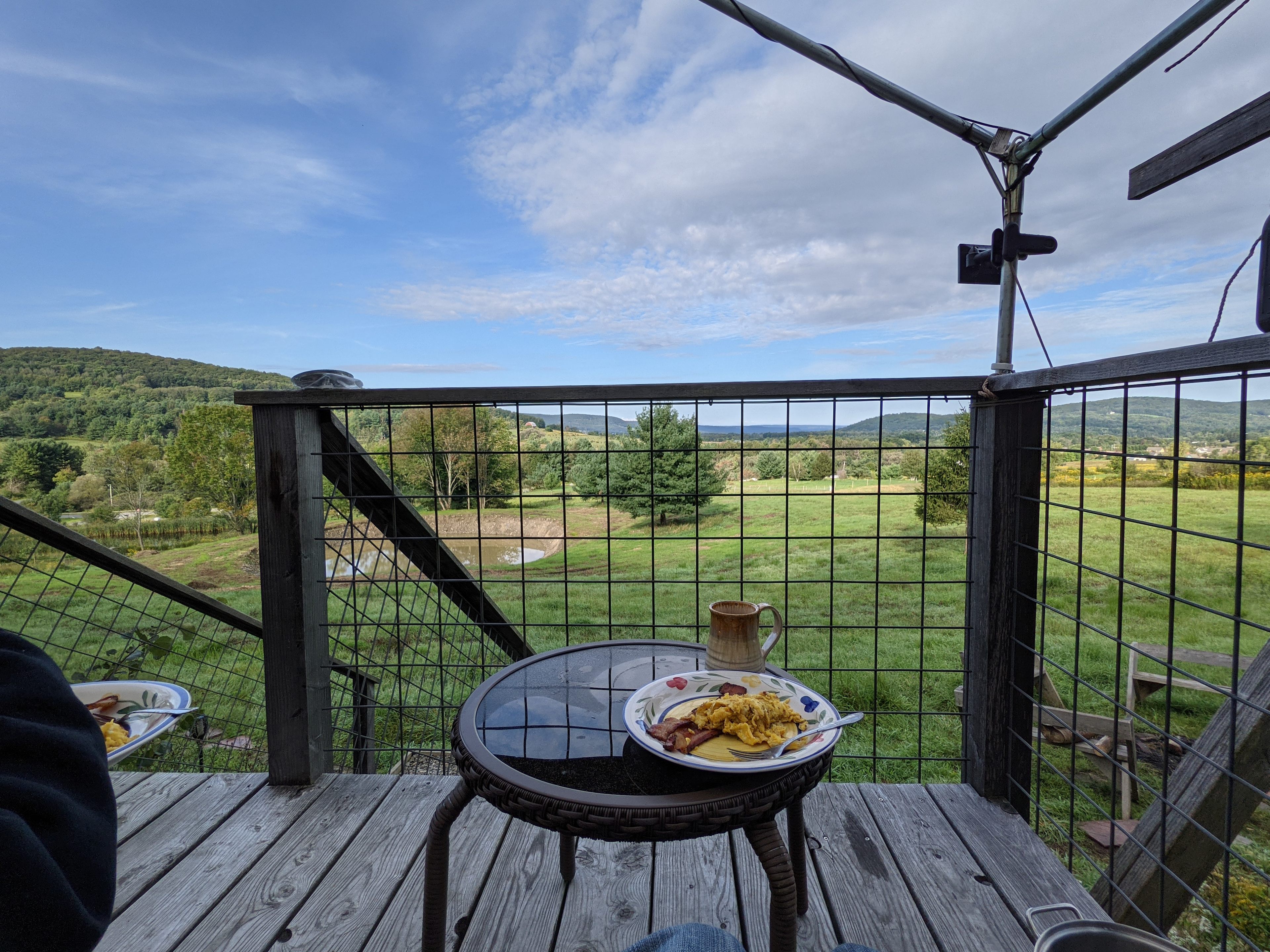 Glamping with a gorgeous view