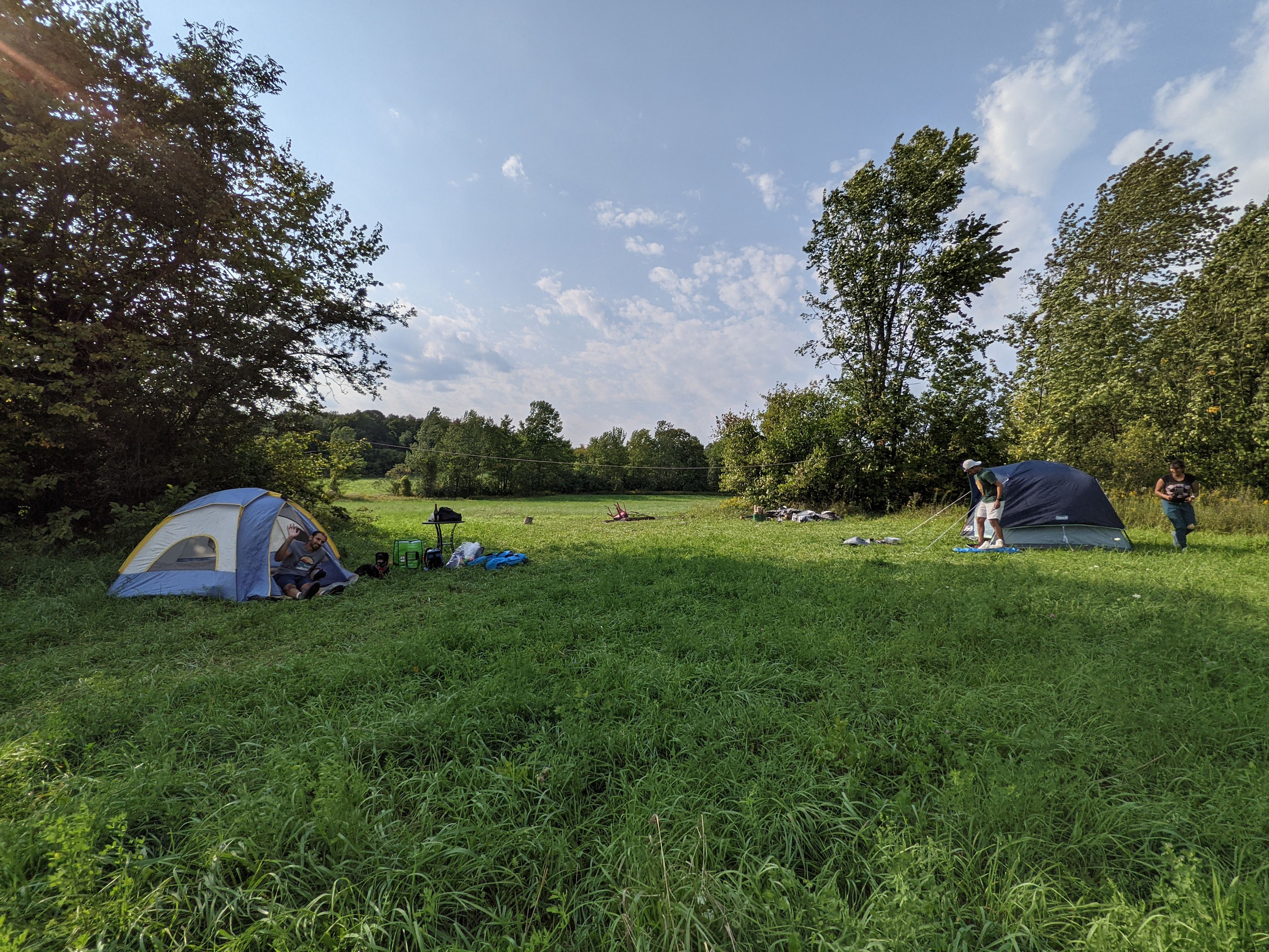 The site is big enough for multiple tents. We were a group of 4 with 1 dog