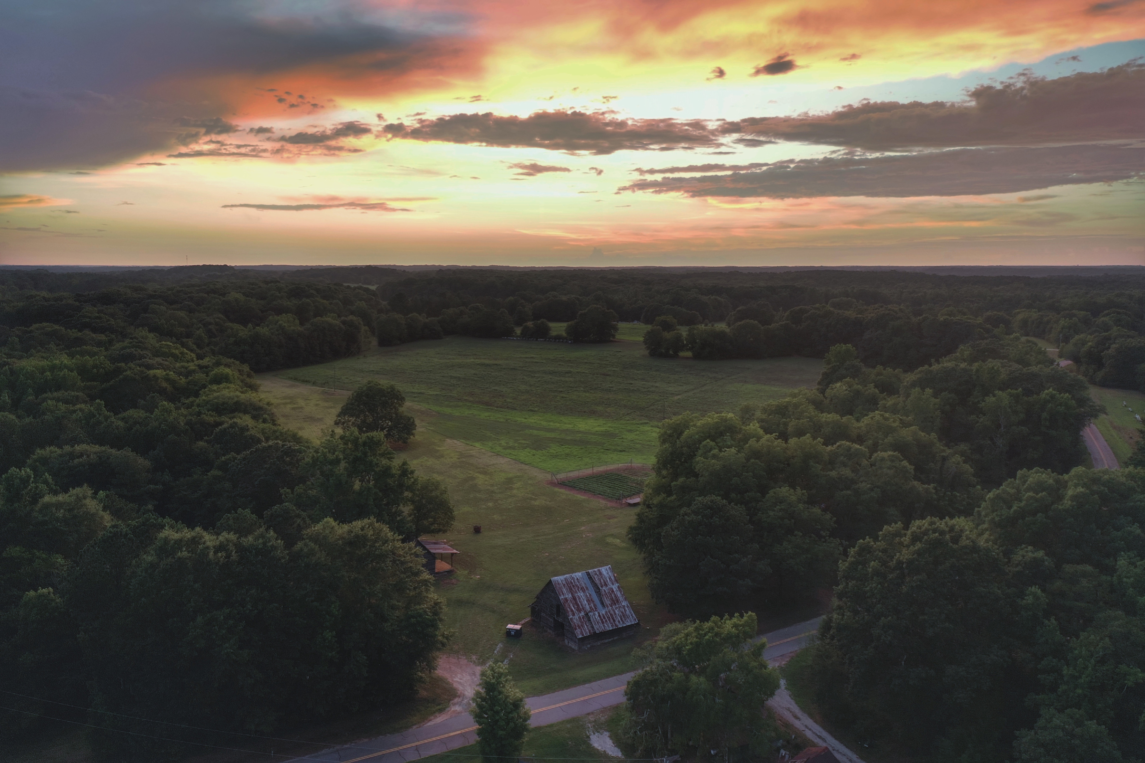 The most splendid sunsets across our open fields.