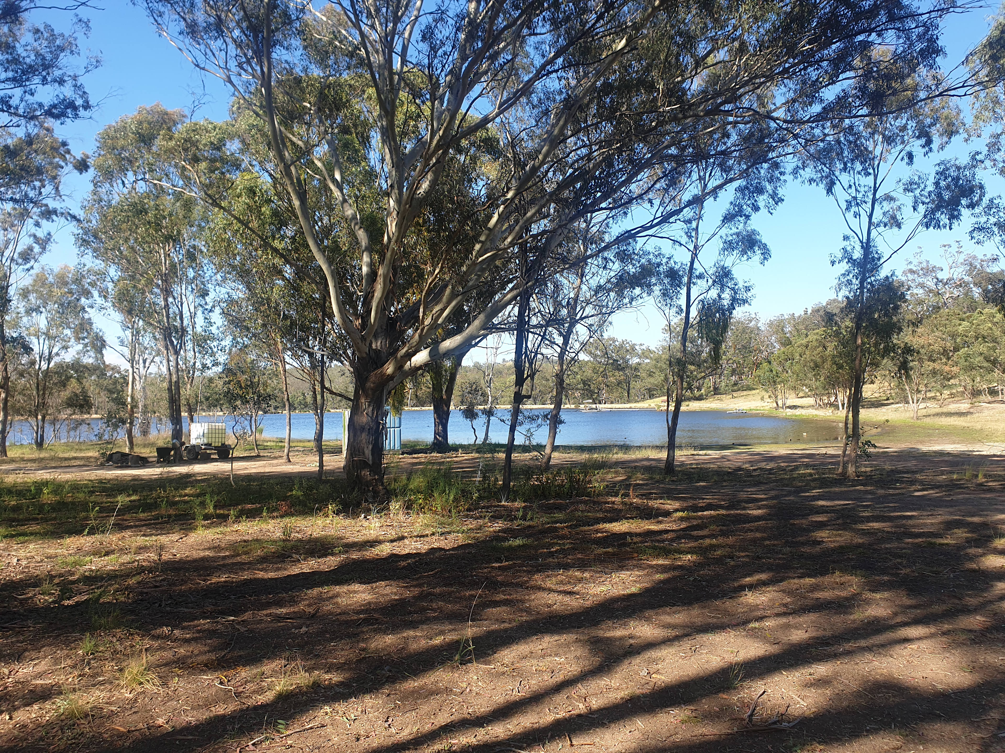 View from campsite looking towards the dam. 