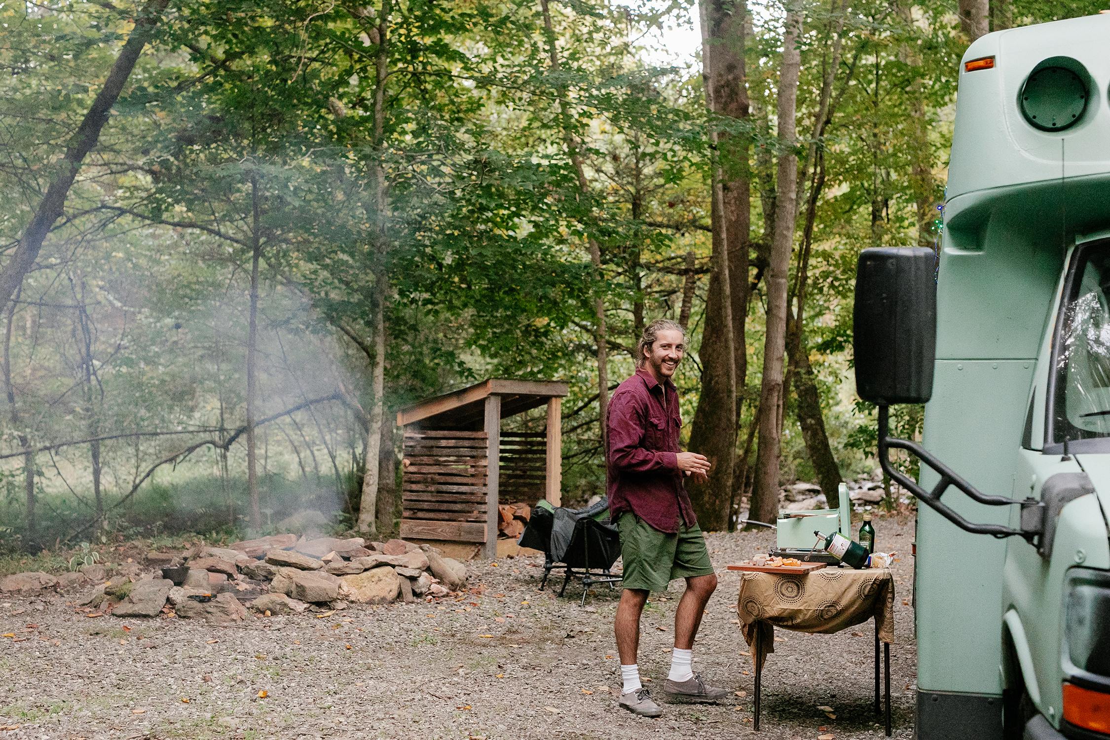 Always love making our dinner outside. 
